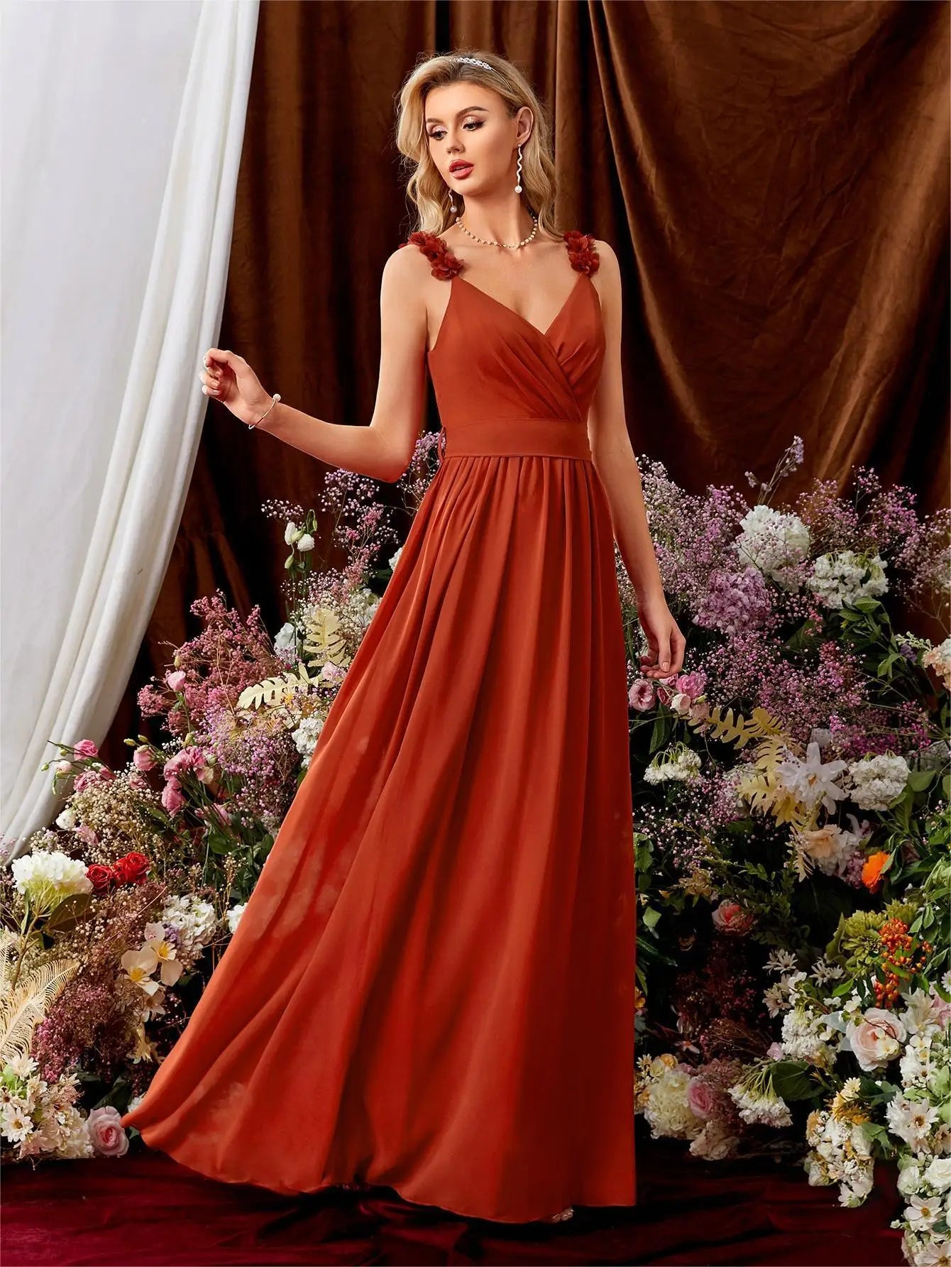 PAULA MAXI DRESS, FLOWY SILHOUETTE FOR WEDDING GUEST