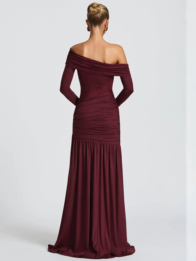 GIADA MAXI DRESS, ELEGANT A-LINE FOR WEDDING GUEST