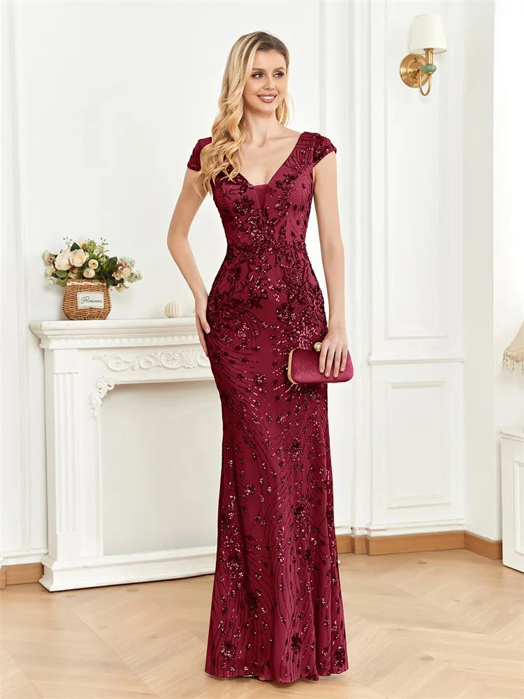 RYANN MAXI DRESS, A-LINE, WEDDING GUEST
