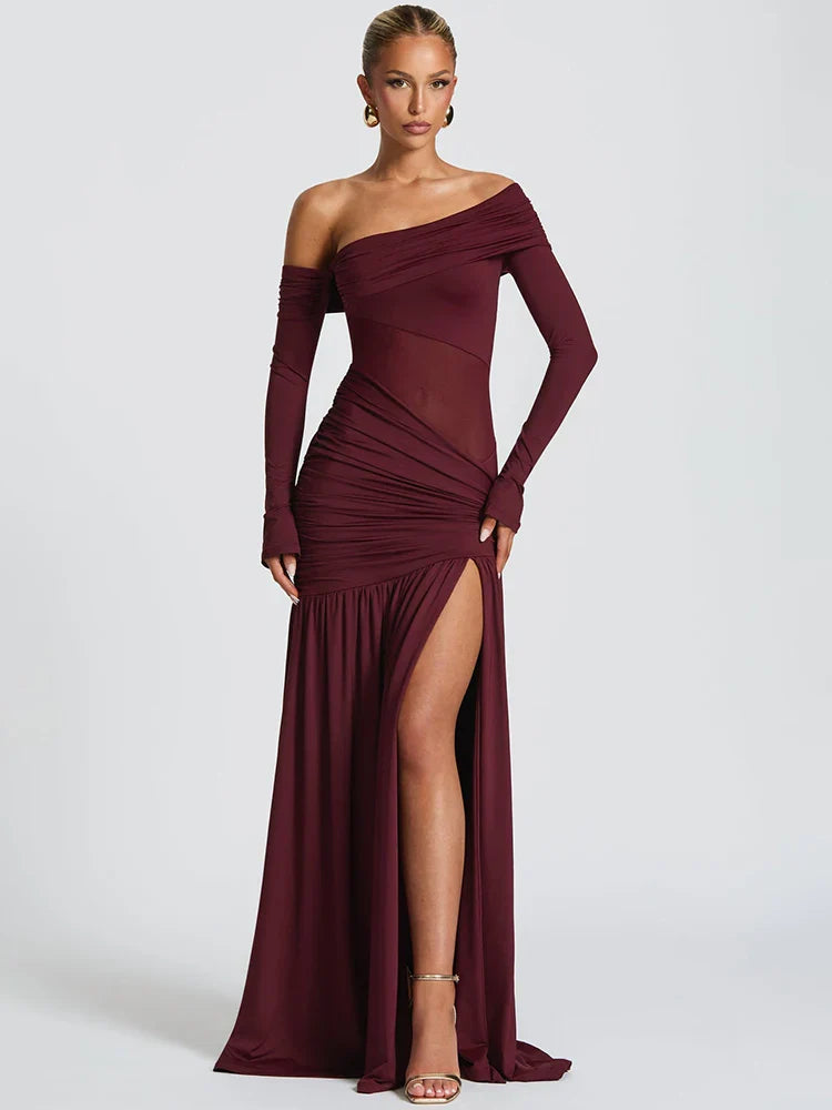 GIADA MAXI DRESS, ELEGANT A-LINE FOR WEDDING GUEST