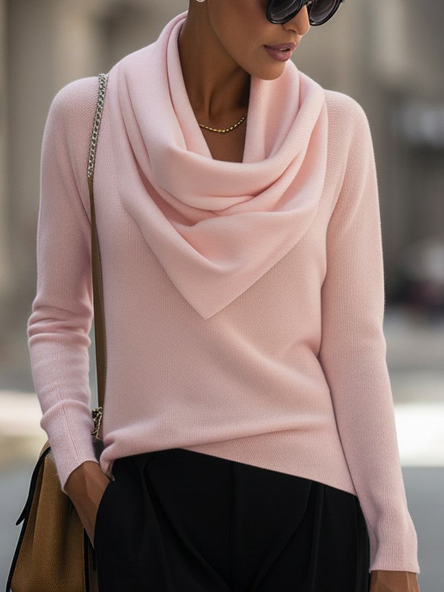 S5-3_8ef140a6-1409-418d-aeea-8b1aac11b37c DRAPED COWL NECK LONG SLEEVE TOP FOR EVENING