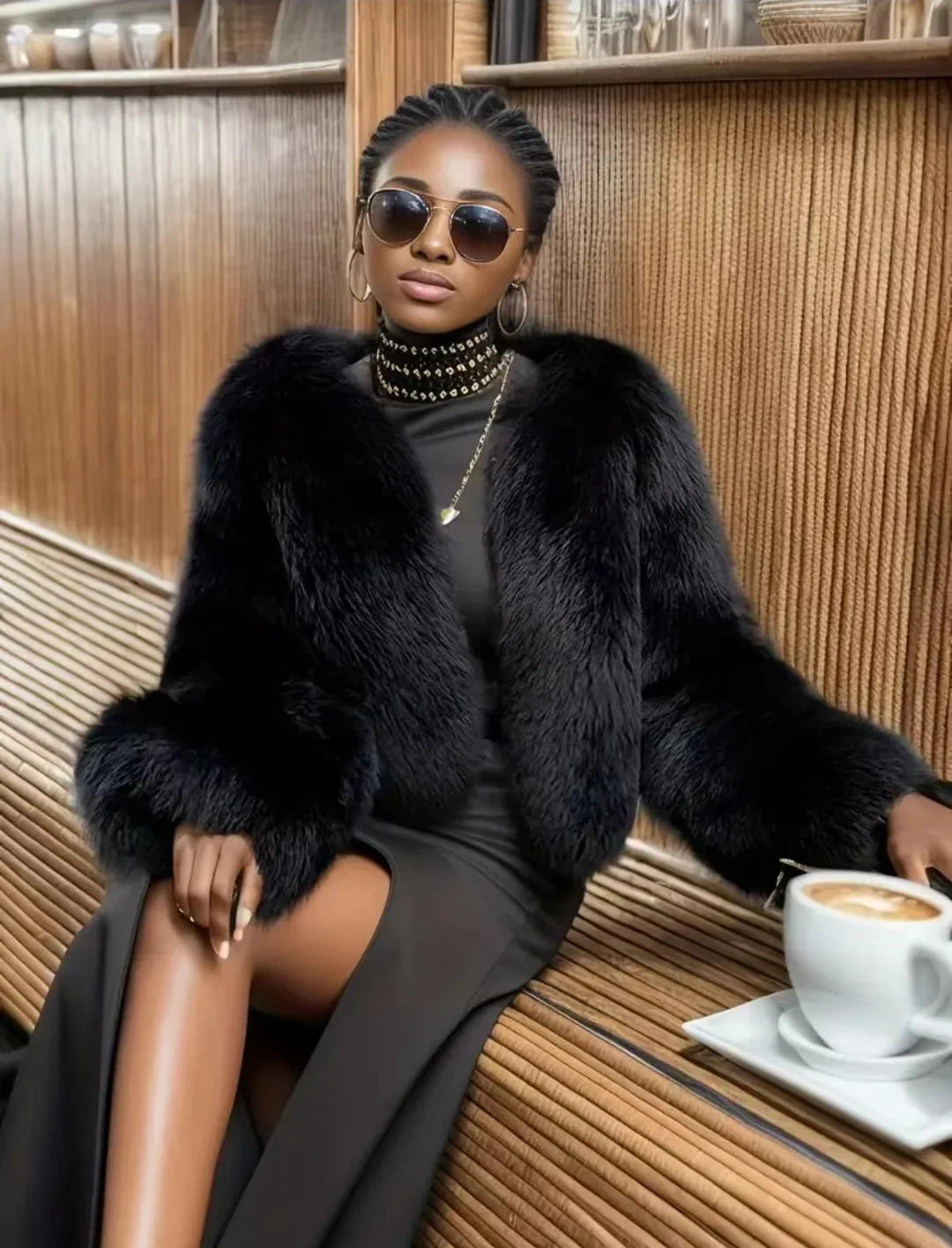 CRISTINA FAUX FUR COAT: LUXE OVERSIZED WINTER OUTERWEAR