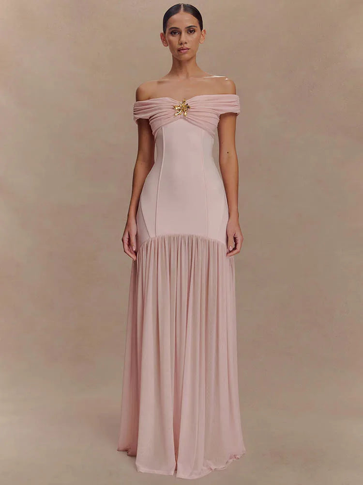 IMANI MAXI DRESS, ELEGANT A-LINE FOR WEDDING GUEST
