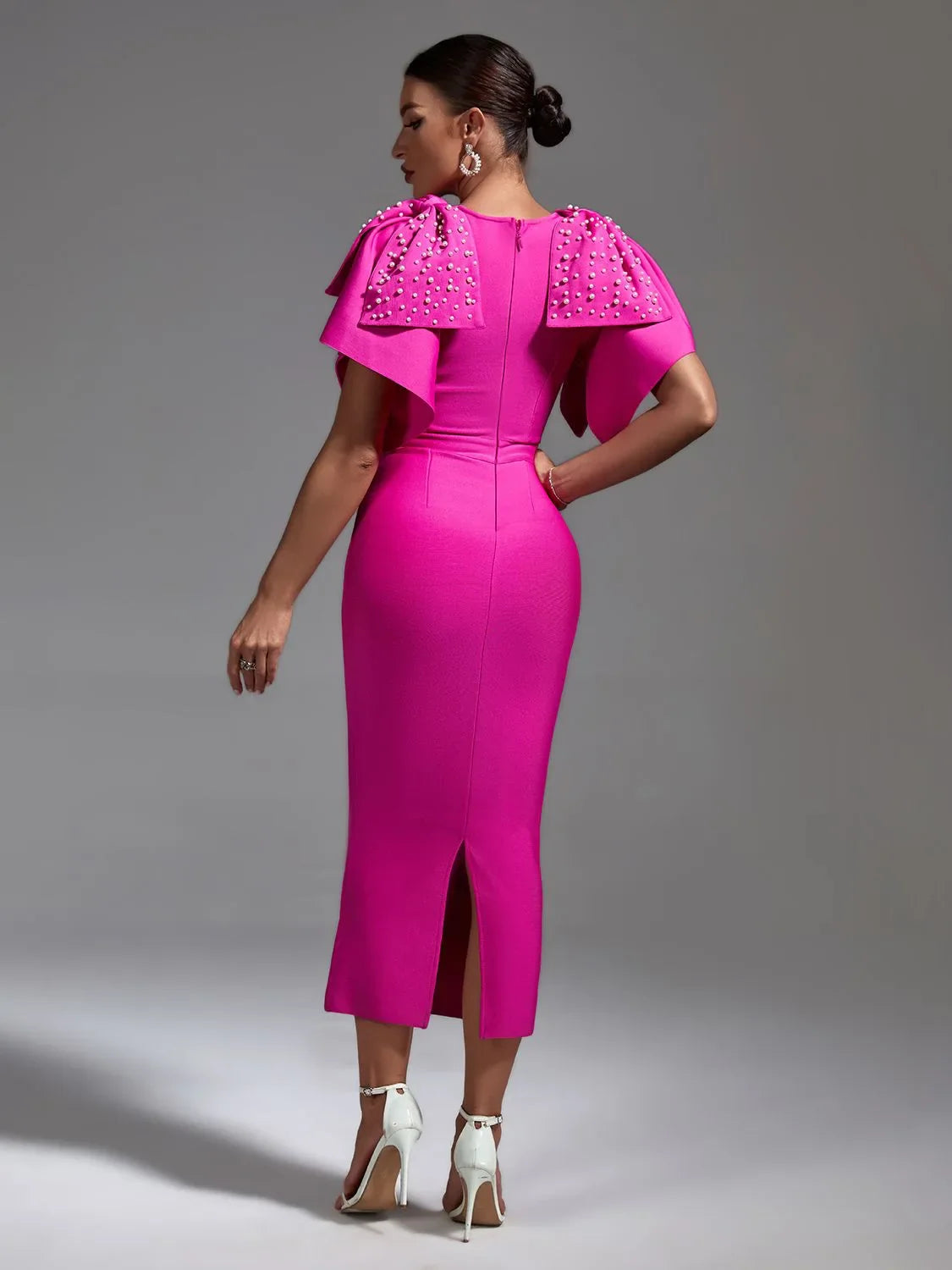 ARELY MIDI DRESS: ELEGANT A-LINE FOR WEDDING GUEST