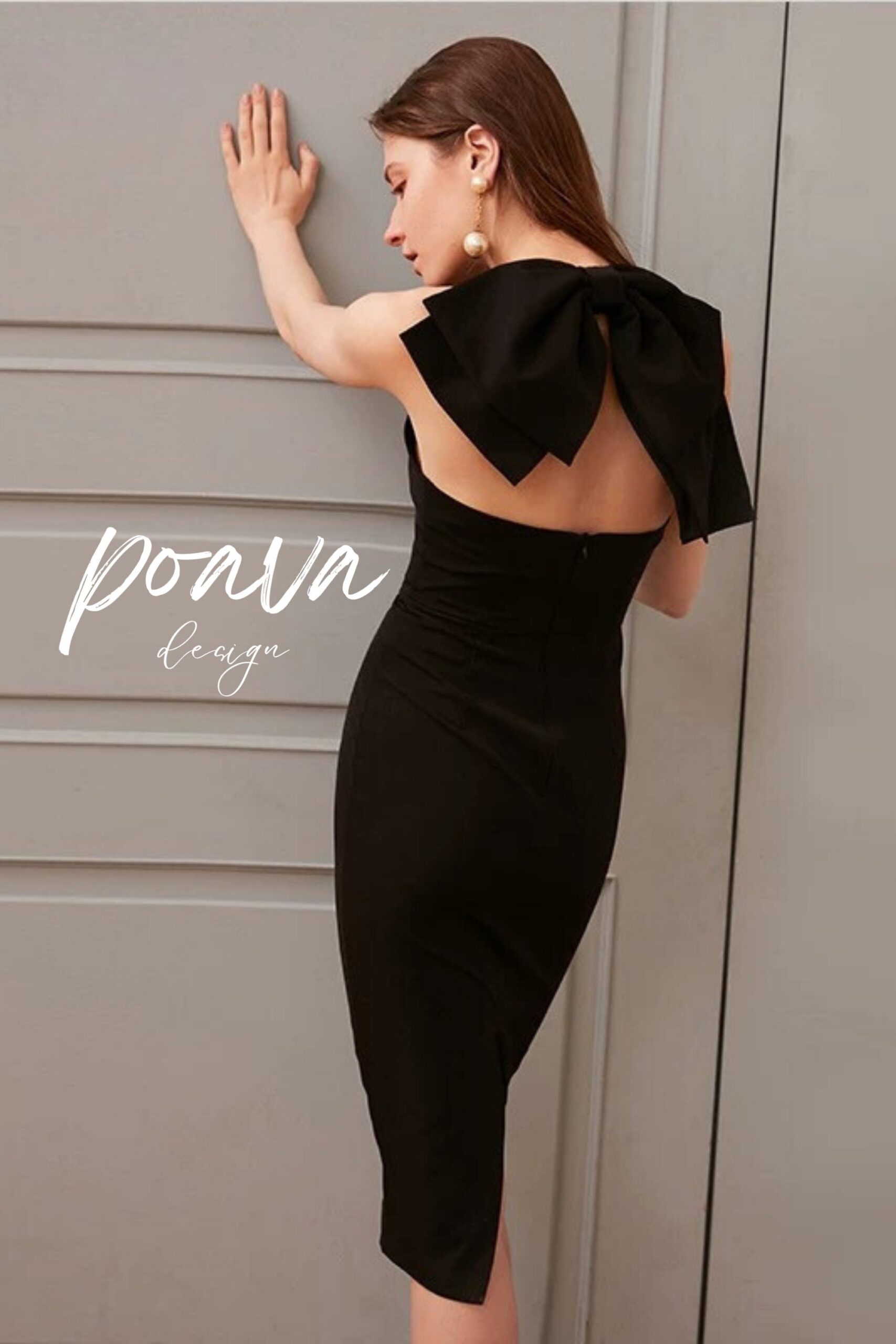 SASH_DRESS_-_CABANA_GREEN_2000_x_3000 BACKLESS BOW MIDI DRESS, BLACK, ELEGANT