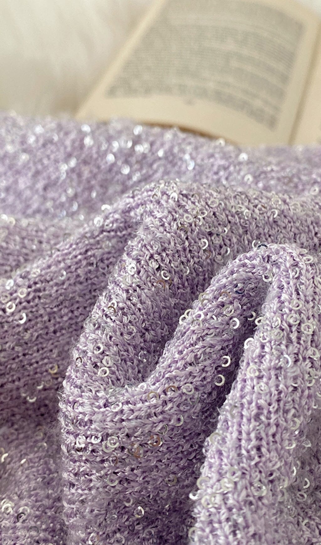 SEQUIN PLEATED TWO PIECE SET LILAC PARTY