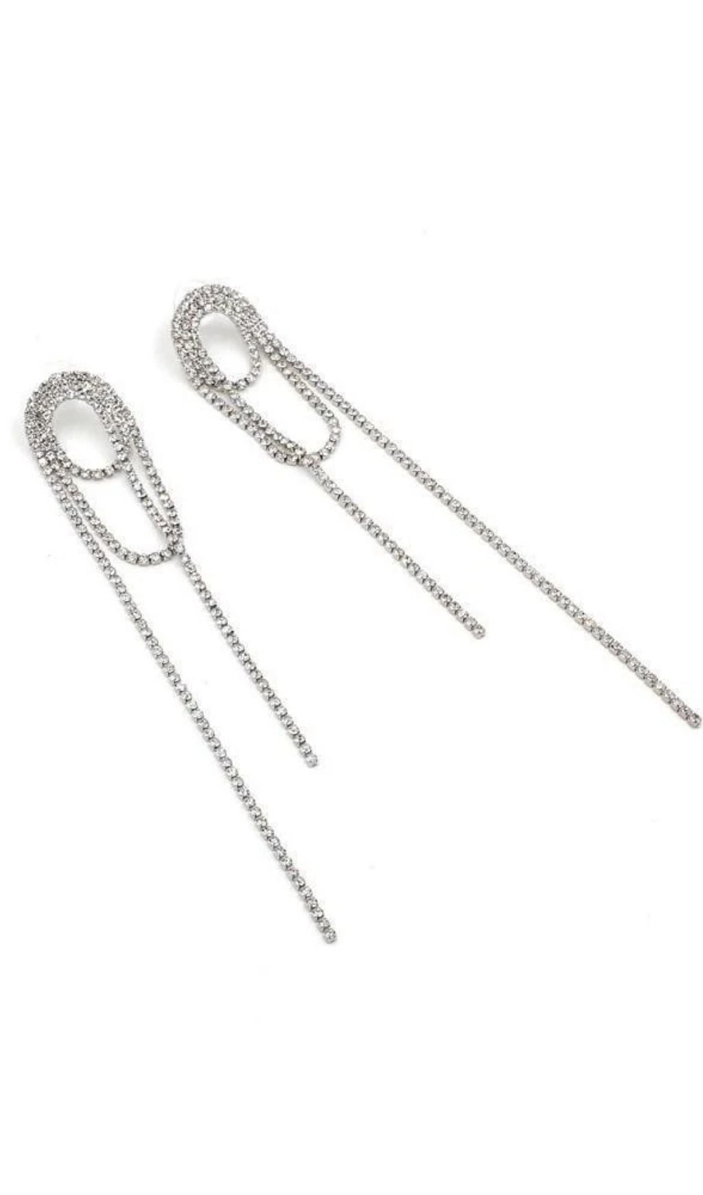SLIVER-DIAMANTE-TASSELEARRINGS SLIVER DIAMANTE TASSEL EARRINGS FOR PARTY
