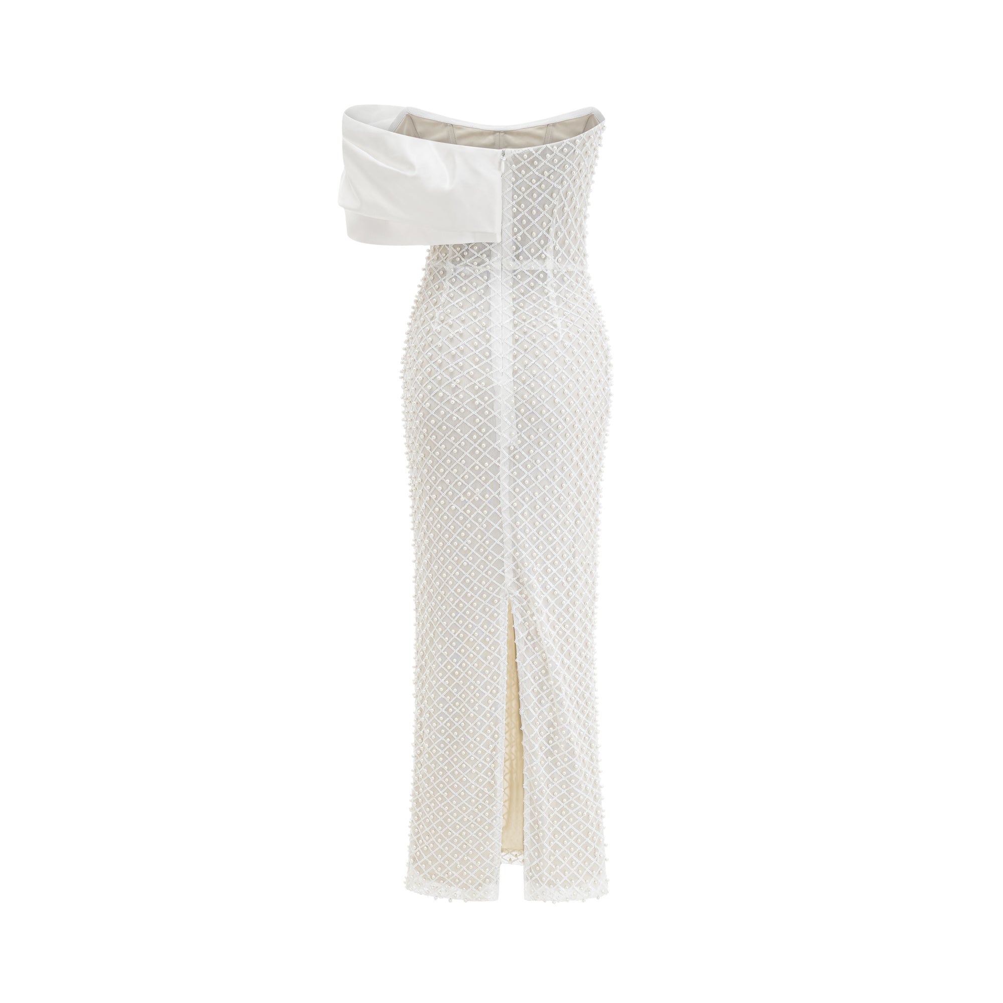 MAURA OFF-SHOULDER PEARL COCKTAIL DRESS