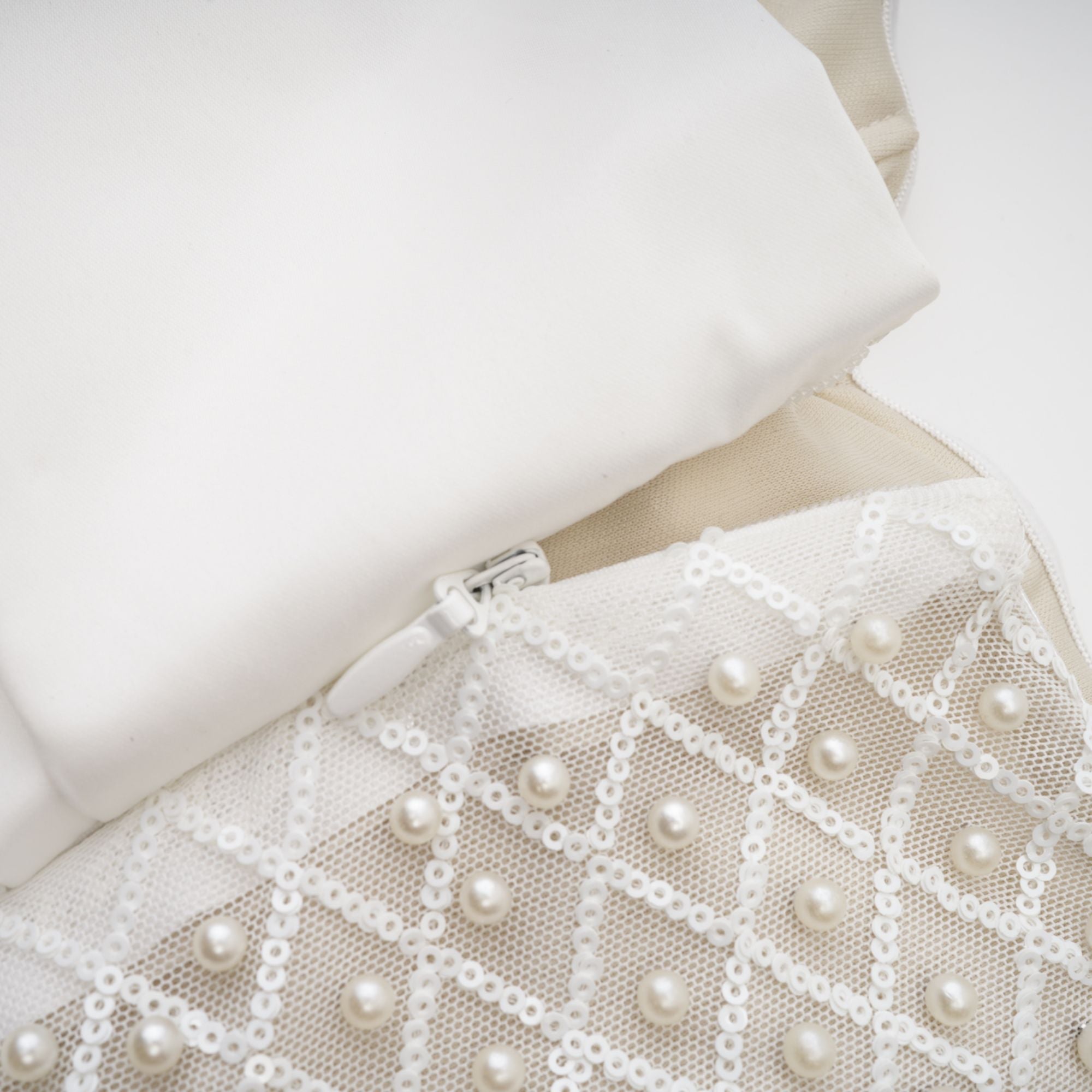 MAURA OFF-SHOULDER PEARL COCKTAIL DRESS