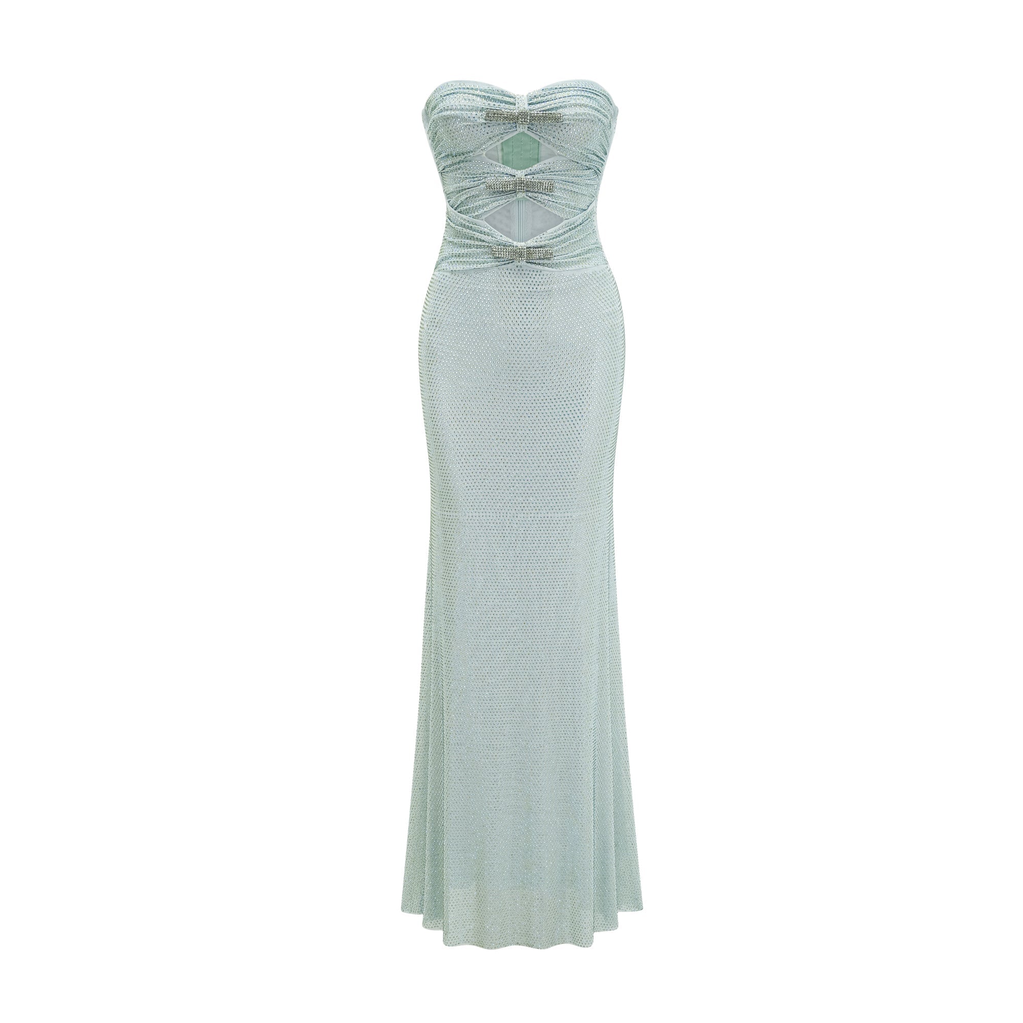 SEBILLE EMBELLISHED BOW MAXI DRESS