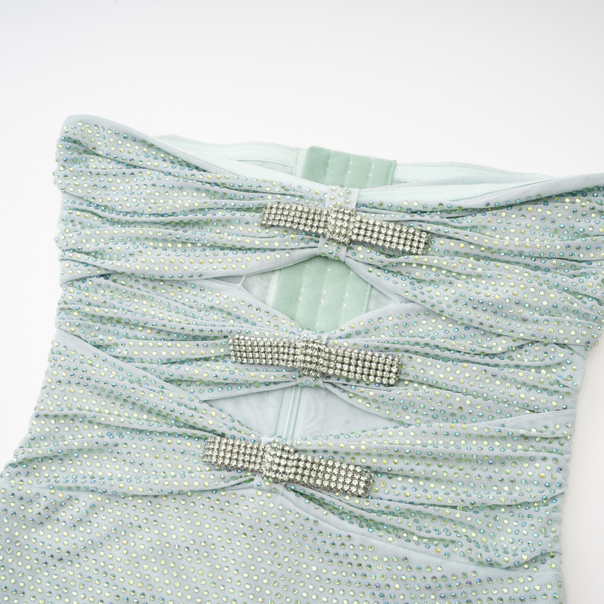 SEBILLE EMBELLISHED BOW MAXI DRESS