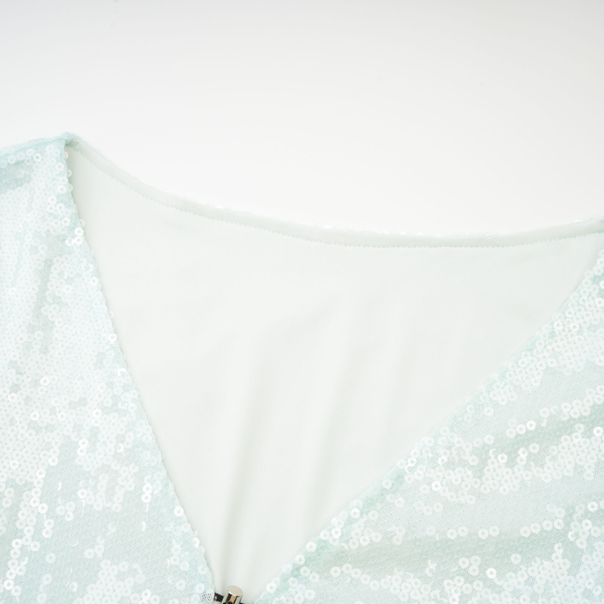 ROSALIE BLUE EMBELLISHED V-NECK COCKTAIL DRESS