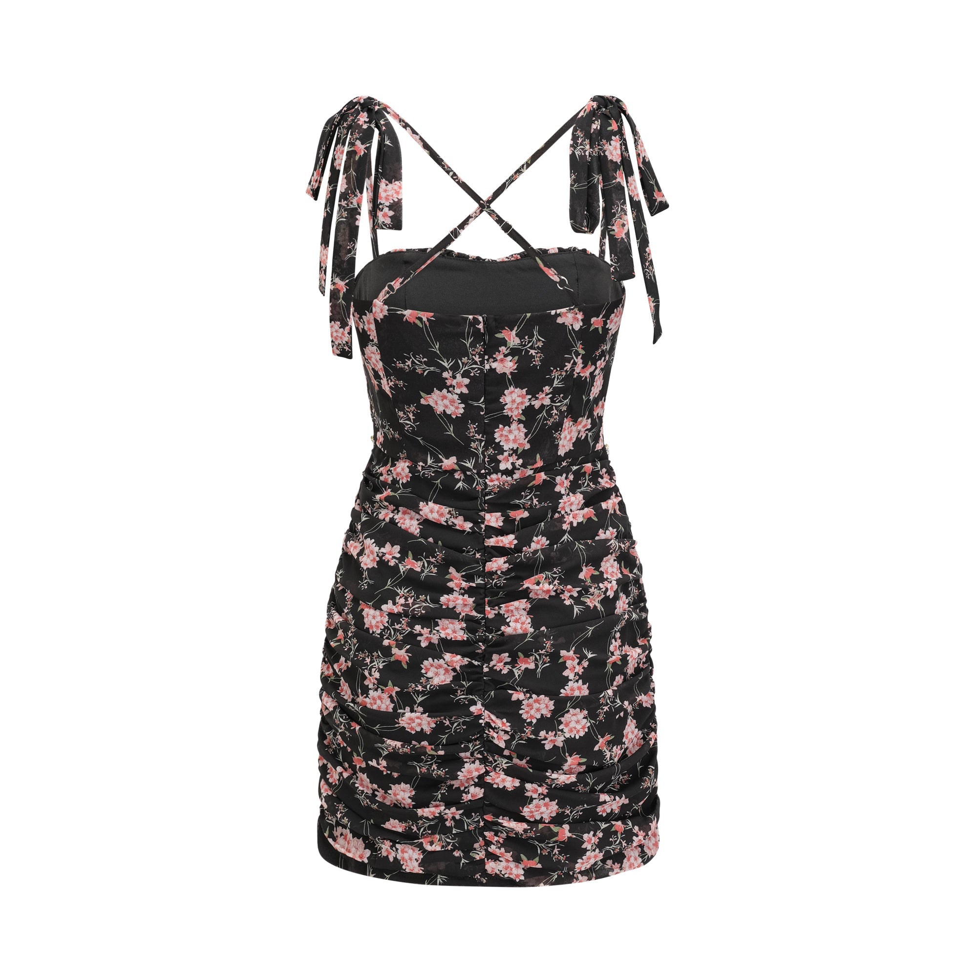 ISABEAU FLORAL PRINT MINI PARTY DRESS