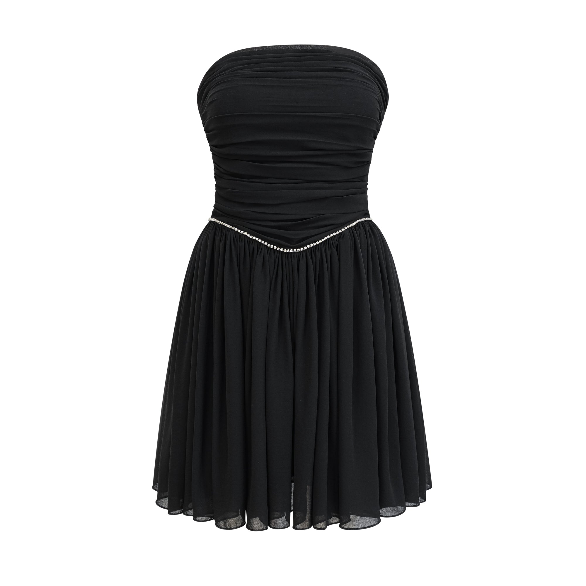 NADINE EMBELLISHED PLEATED MIDI DRESS