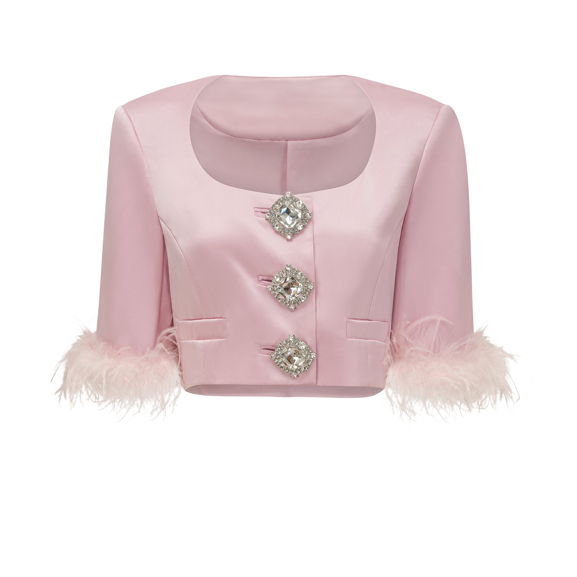 SNY04193-_5 FLAVIA SATIN FEATHER MATCHING SET FOR PARTIES