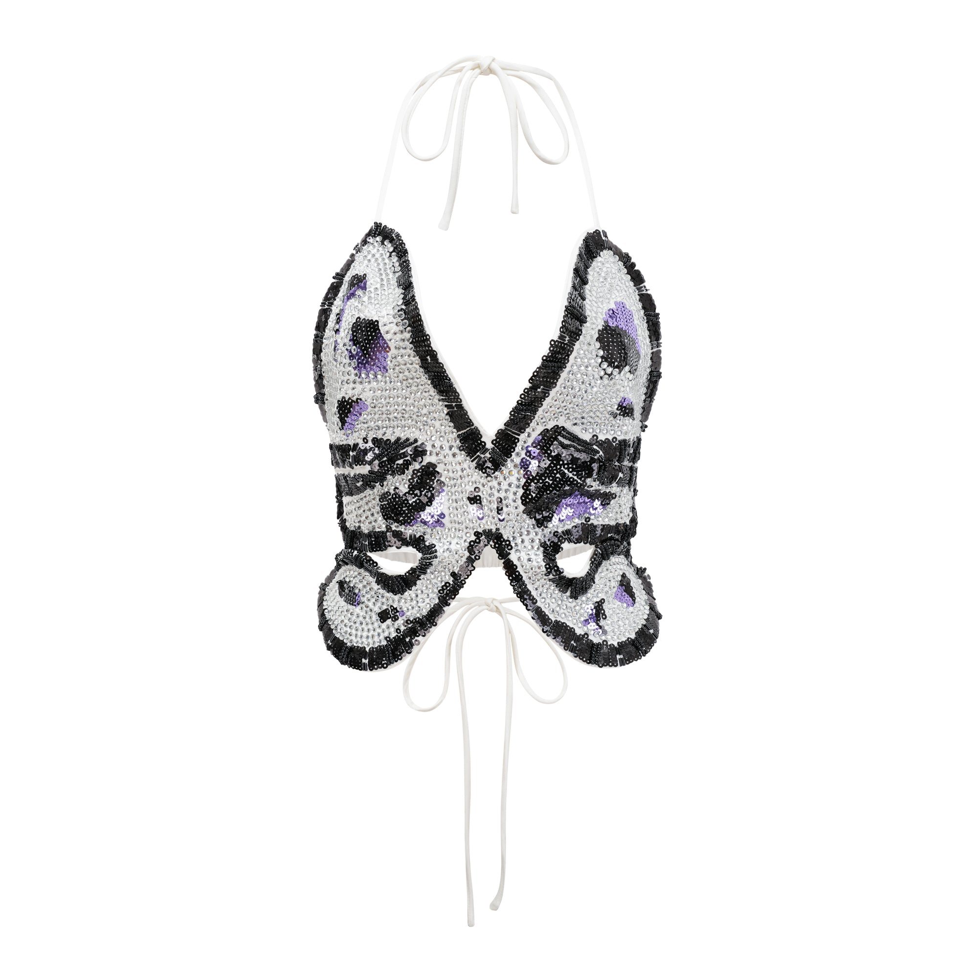 VITTORIA EMBELLISHED BUTTERFLY TOP FOR EVENING