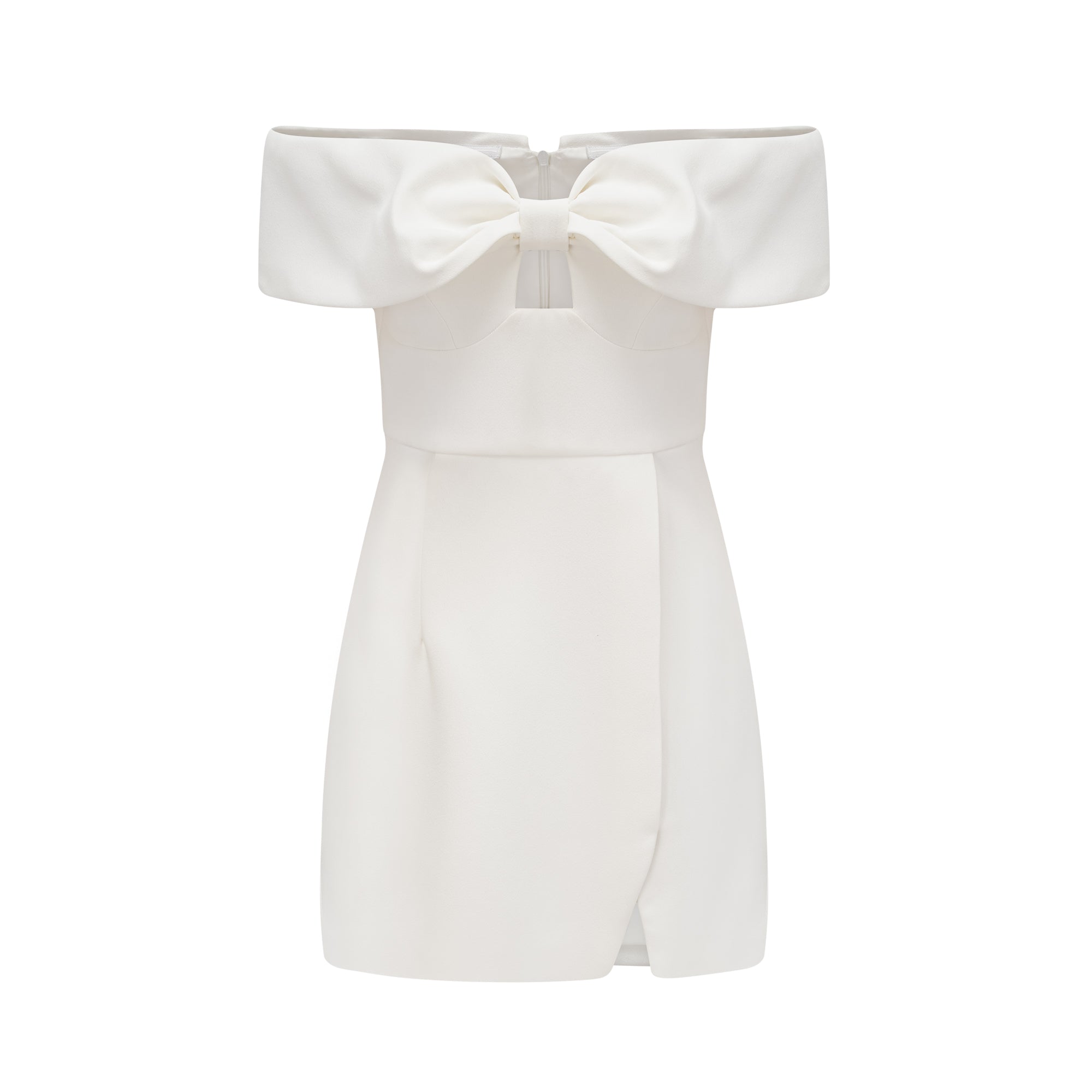VICTORE BOW OFF-SHOULDER DRESS FOR WEDDING