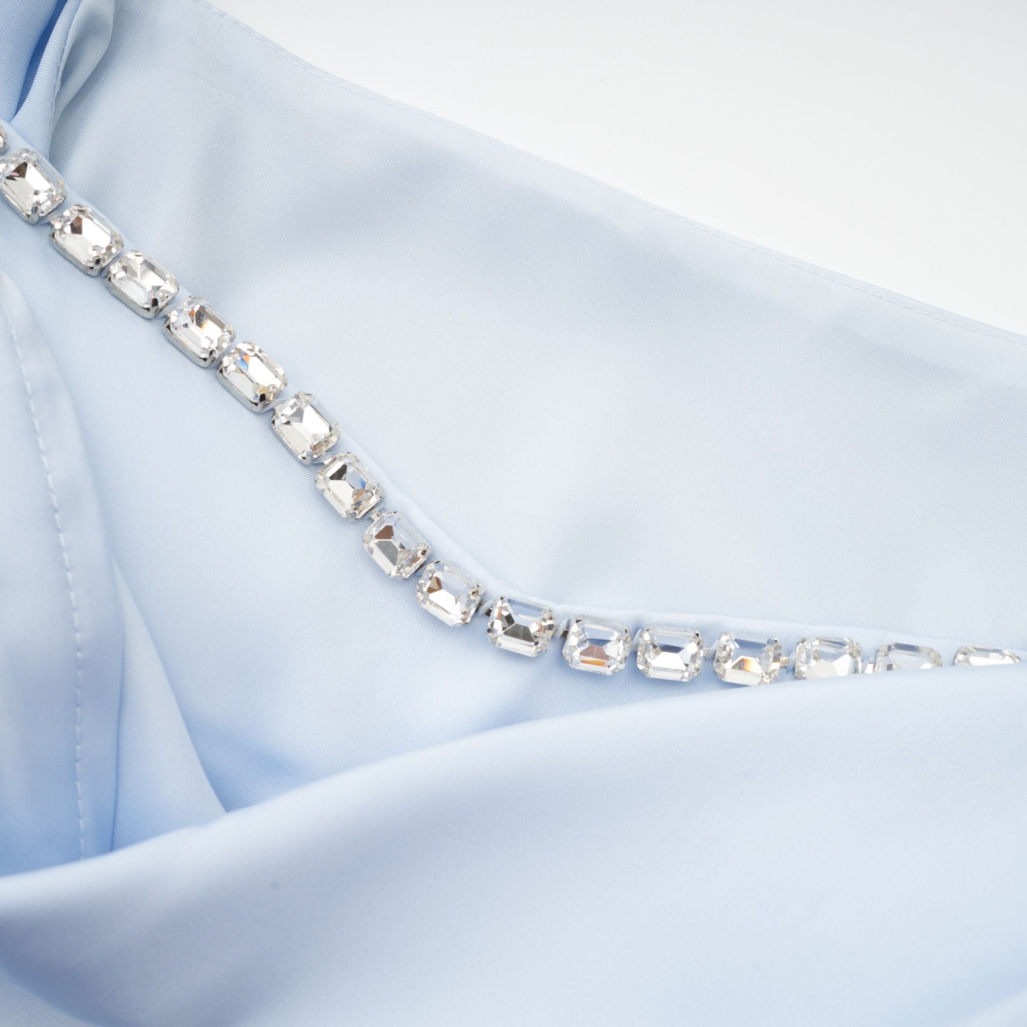 RENO COWL-NECK MINI DRESS WITH EMBELLISHMENTS