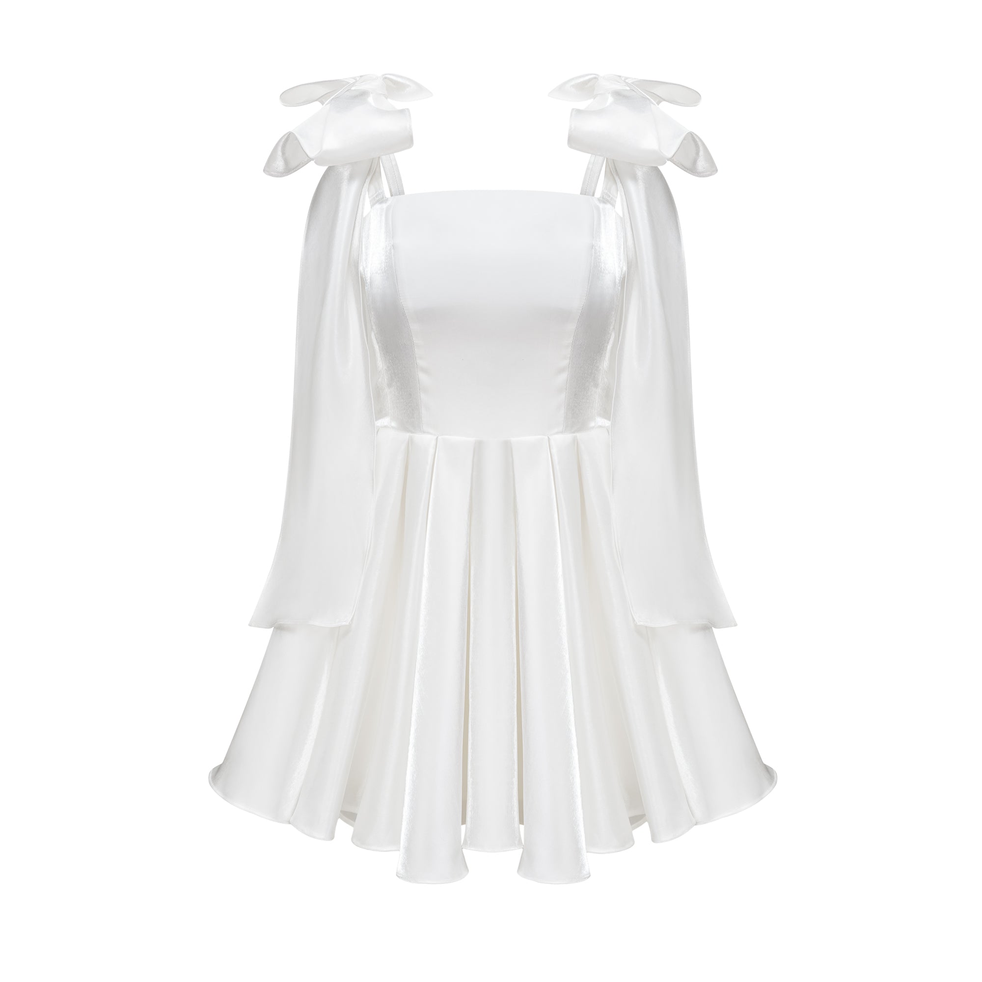 CATIANA BOW-DETAIL FLARED COCKTAIL DRESS