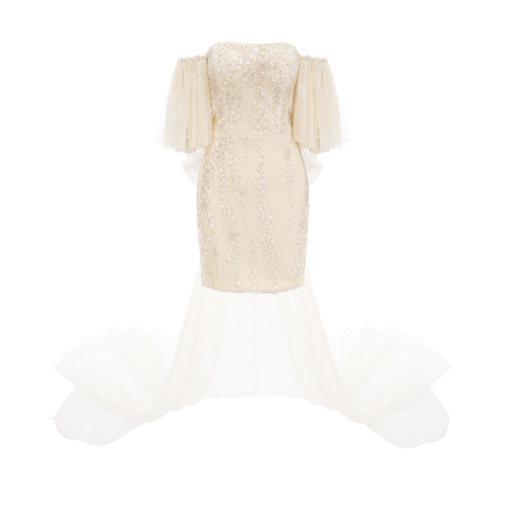 COLINE SEQUIN MESH PARTY DRESS