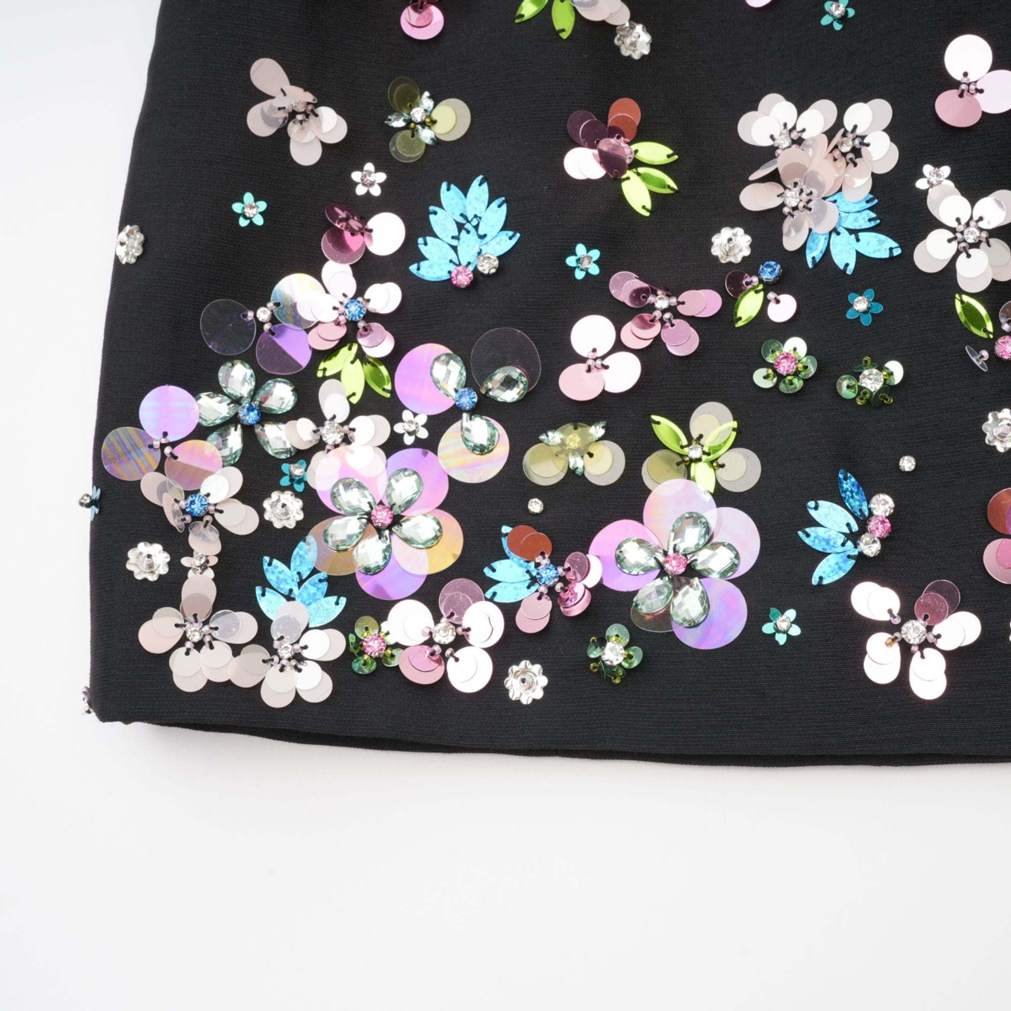 ROSELINE EMBELLISHED HALTER MINI DRESS