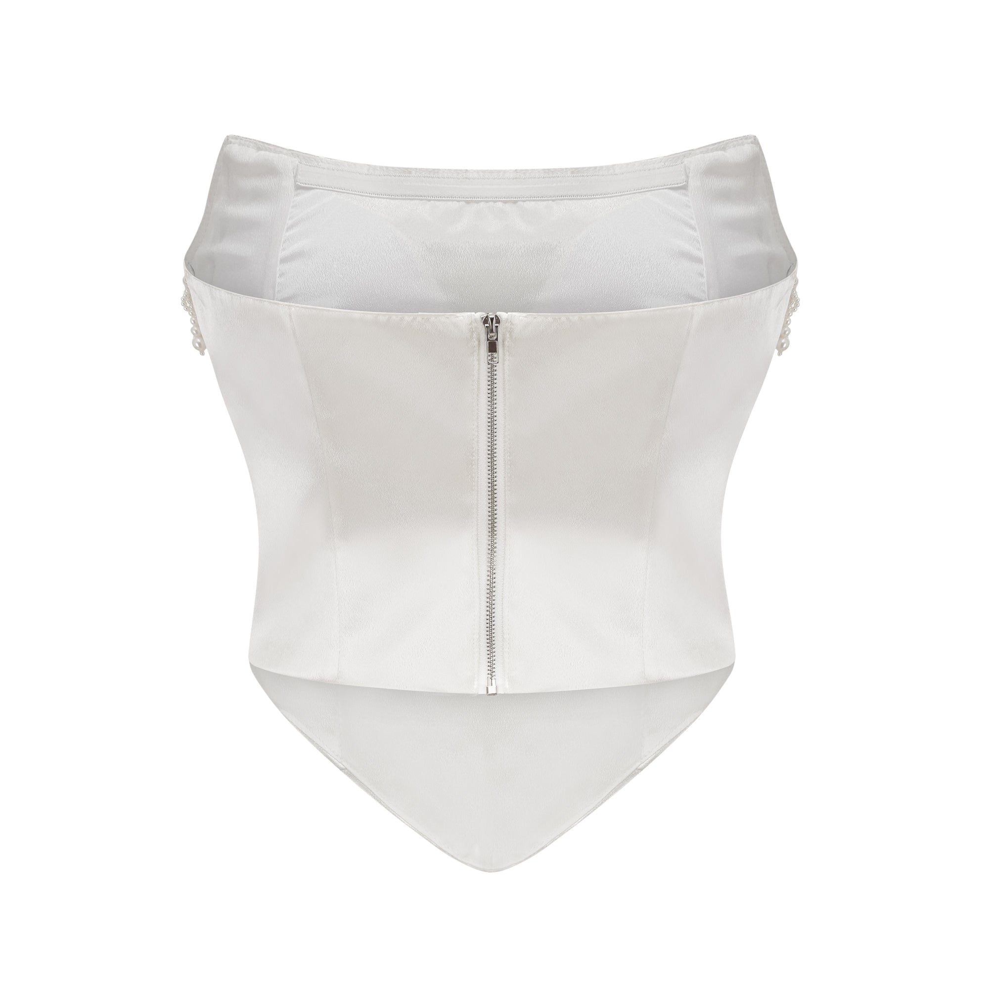 NALINI FAUX-PEARL OFF-SHOULDER TOP