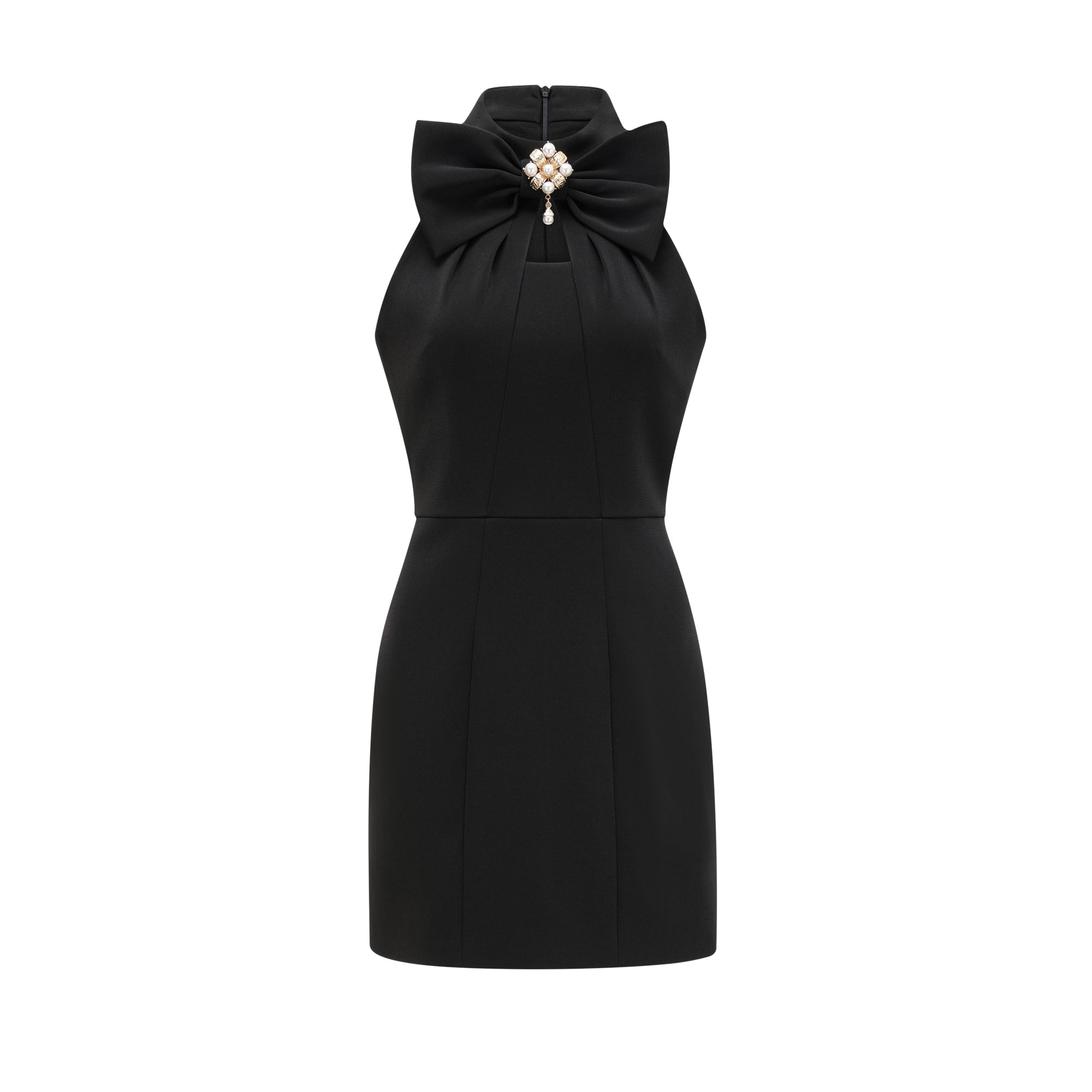 SNY06531 LANETTA BOW SLEEVELESS MINI DRESS FOR PARTY