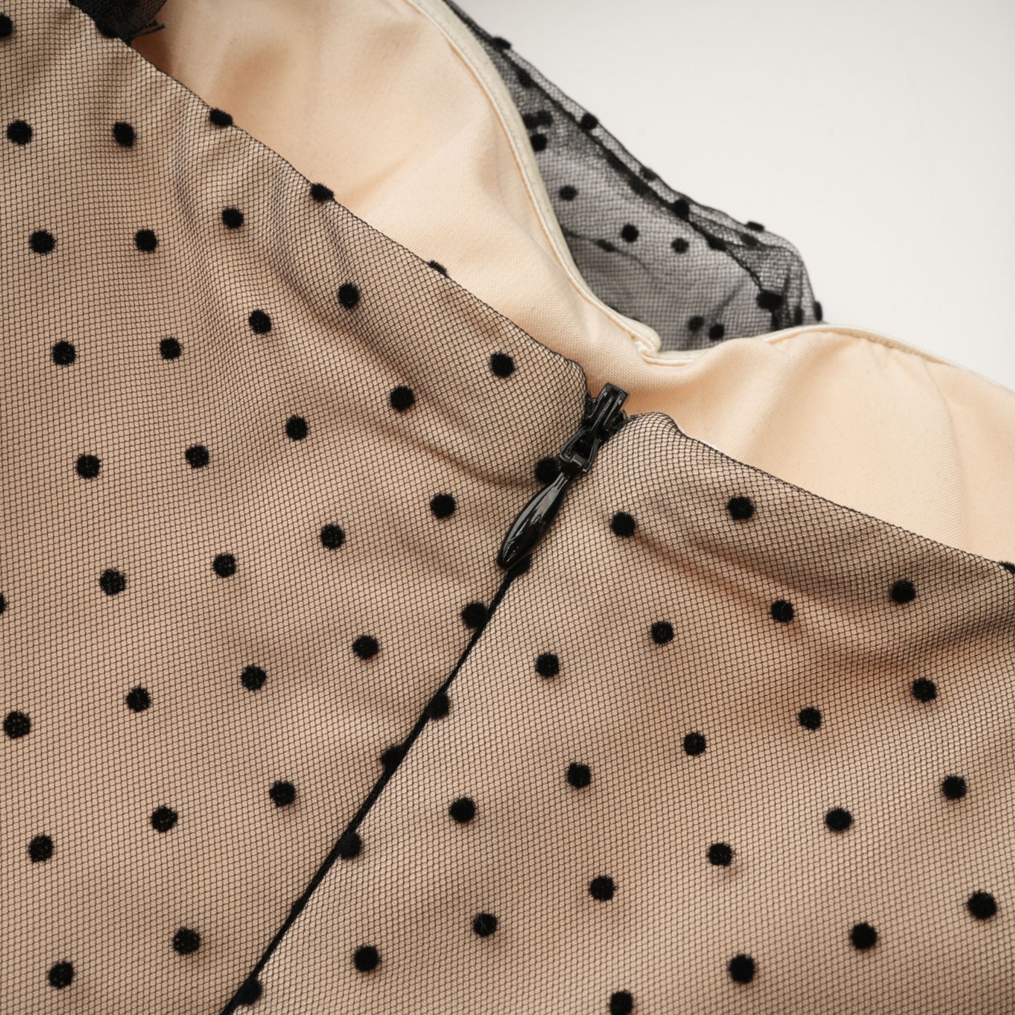 HAMEDA POLKA-DOT TULLE MINI DRESS FOR PARTY
