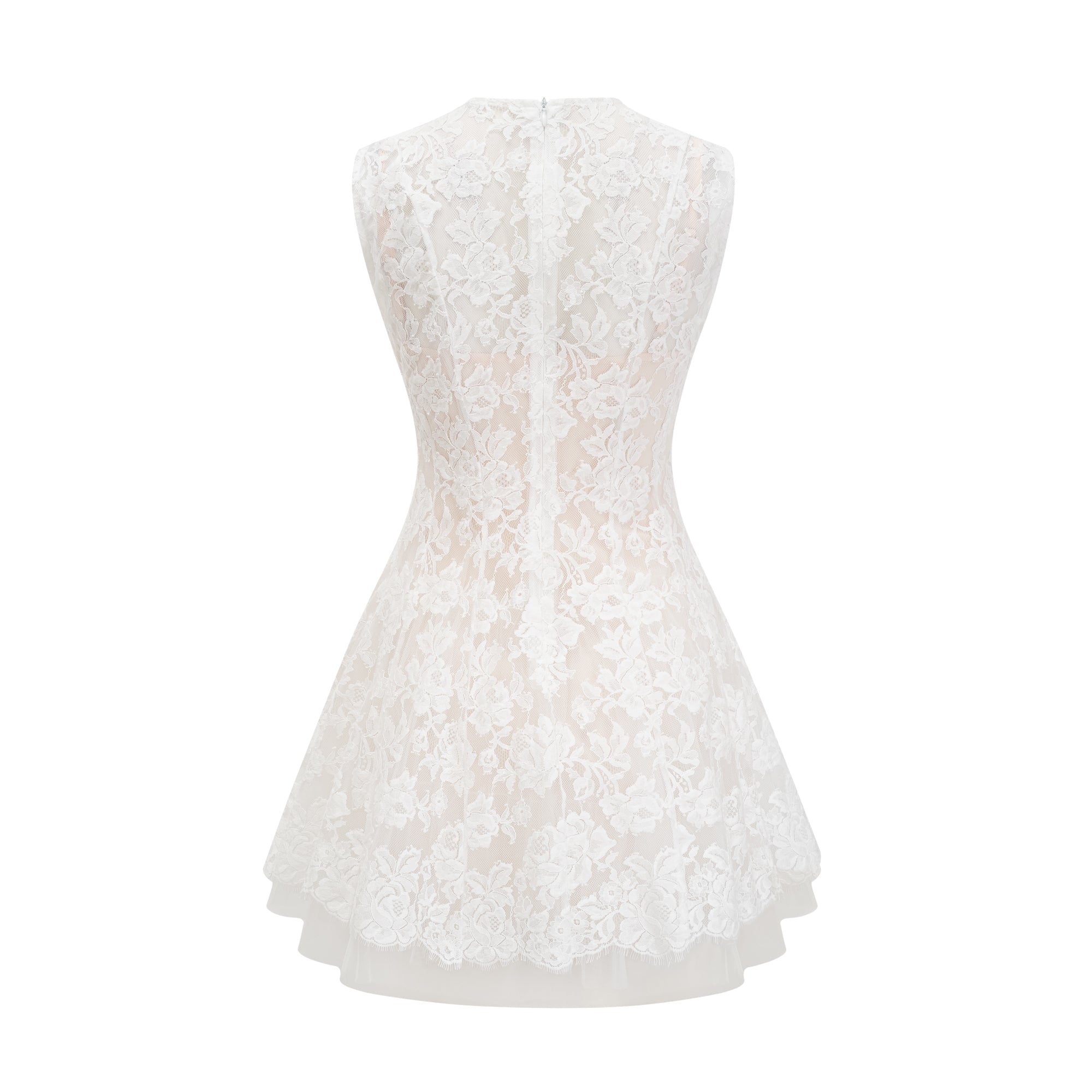 LANETTA GUIPURE LACE TULLE SKIRT DRESS FOR WEDDING