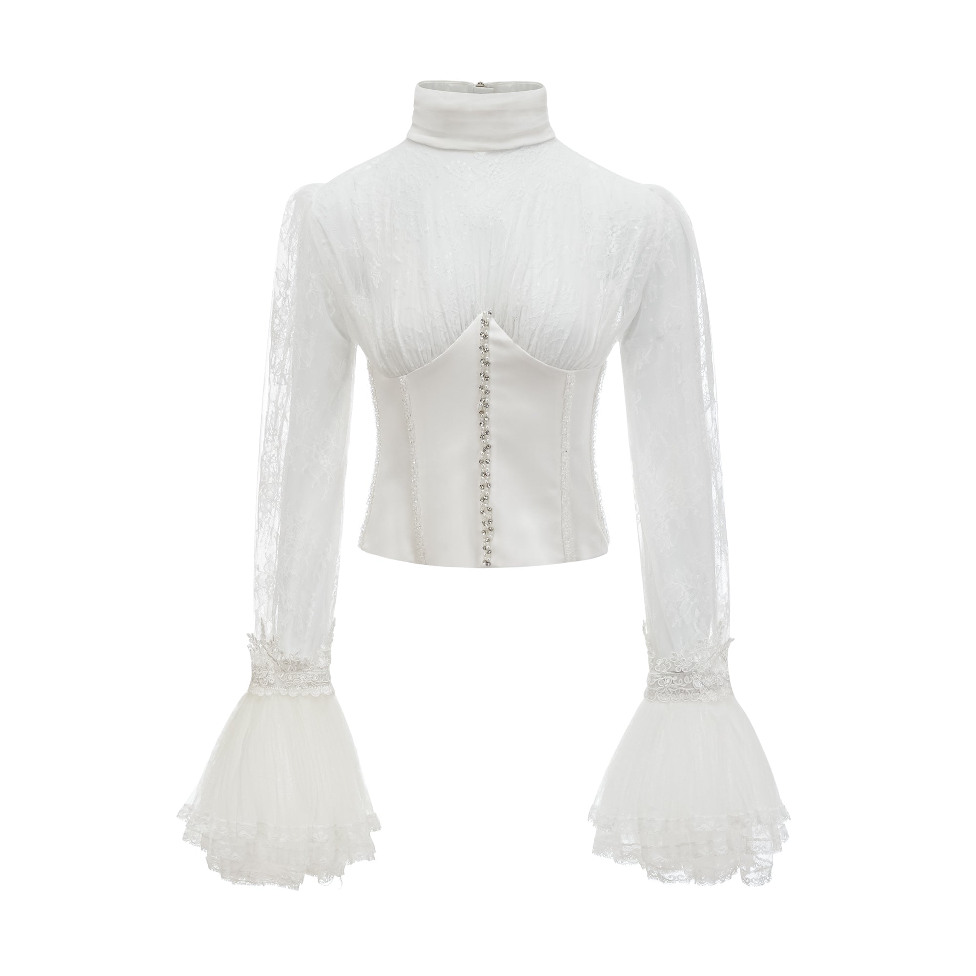 ELLICA SEMI-SHEER CROPPED TOP FOR NIGHT OUT