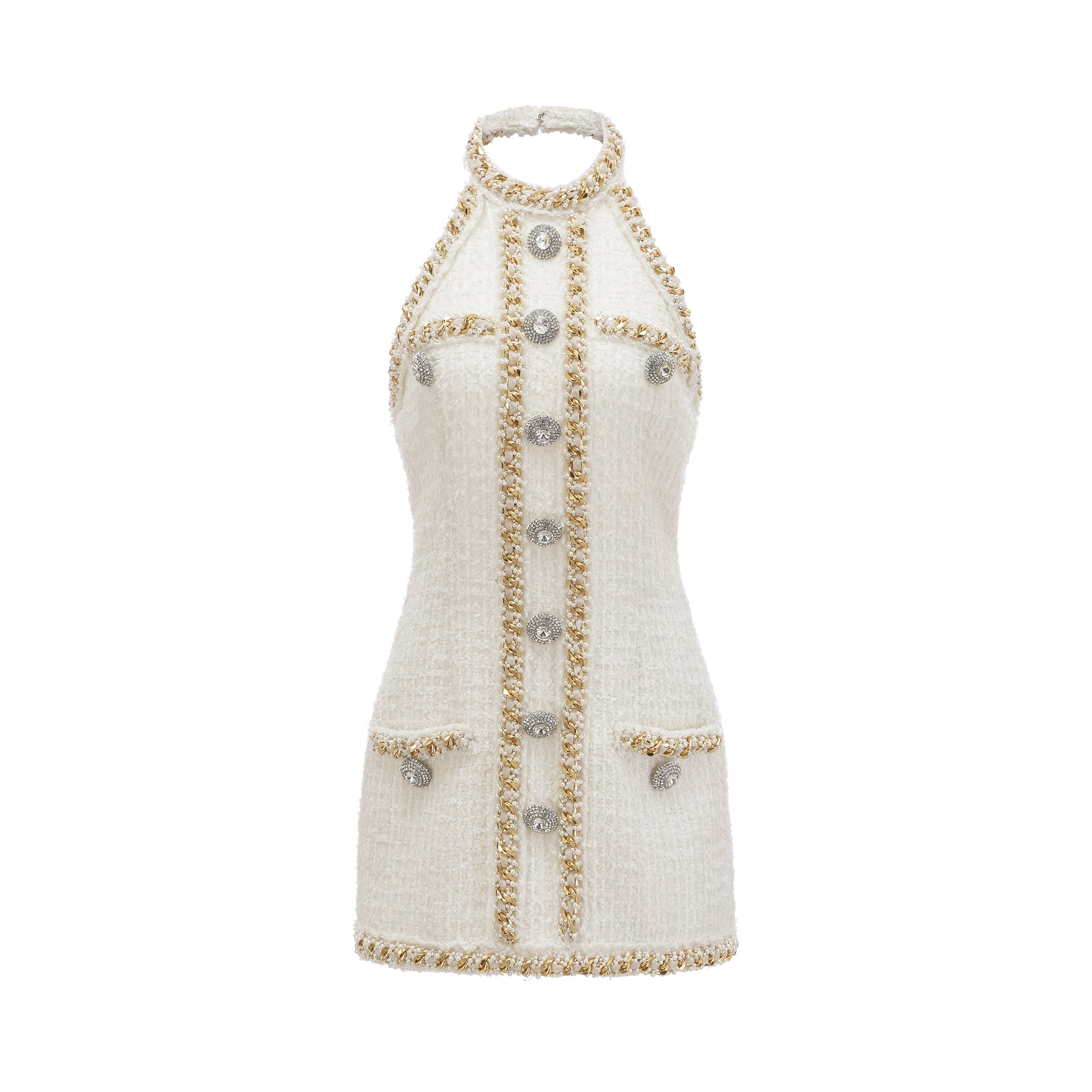 CESCA CRYSTAL TWEED MINI DRESS FOR EVENTS