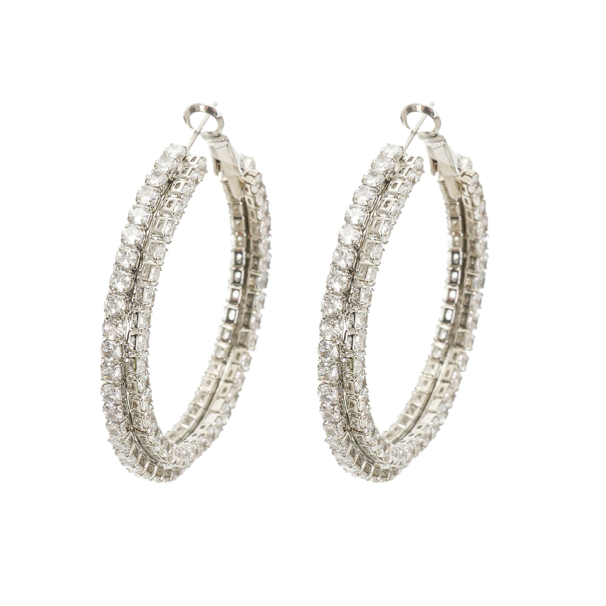 SNY07756 SAIRA CRYSTAL CIRCLE DROP EARRINGS FOR WEDDING