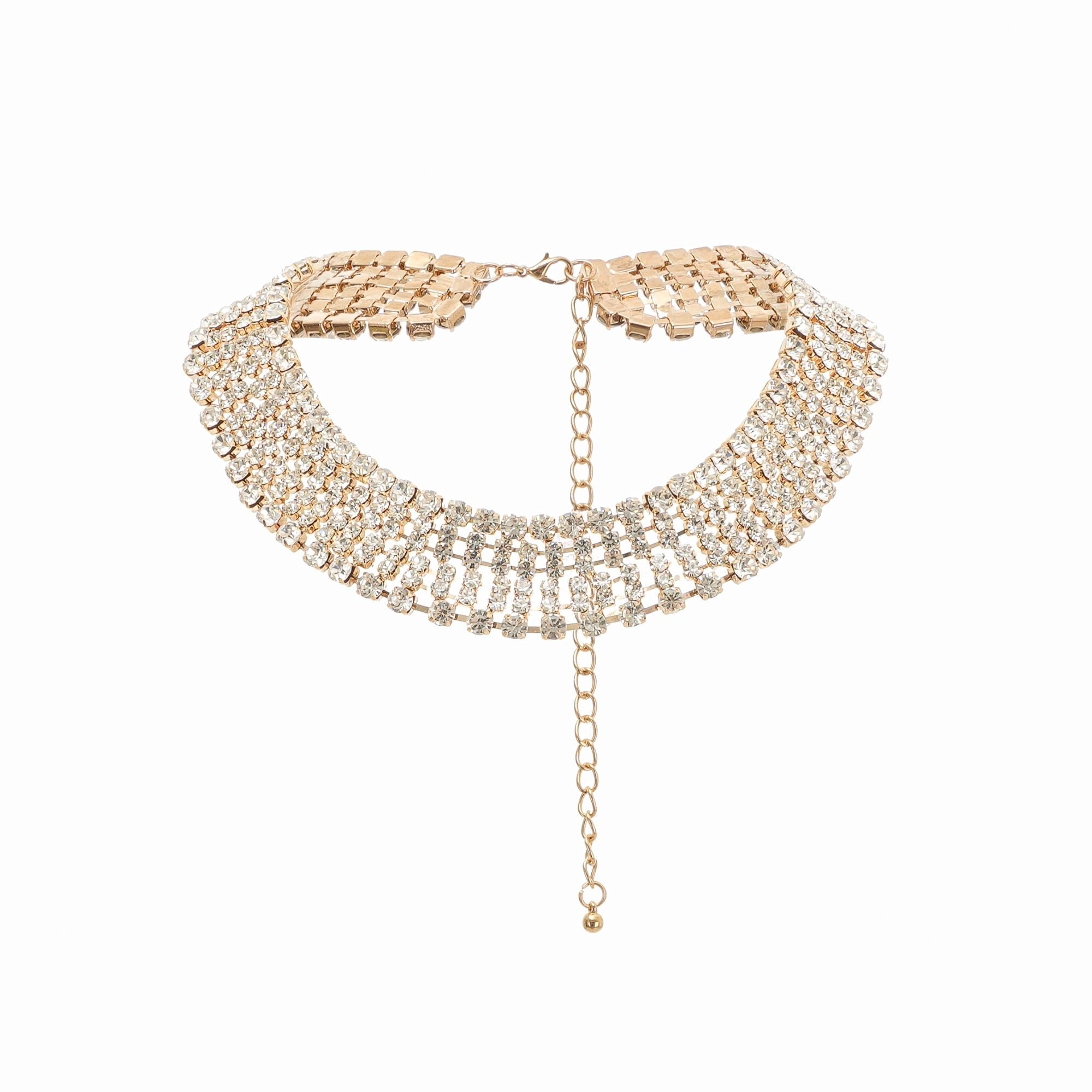 SNY07763 ROSALEE CRYSTAL LAYERED NECKLACE FOR WEDDING