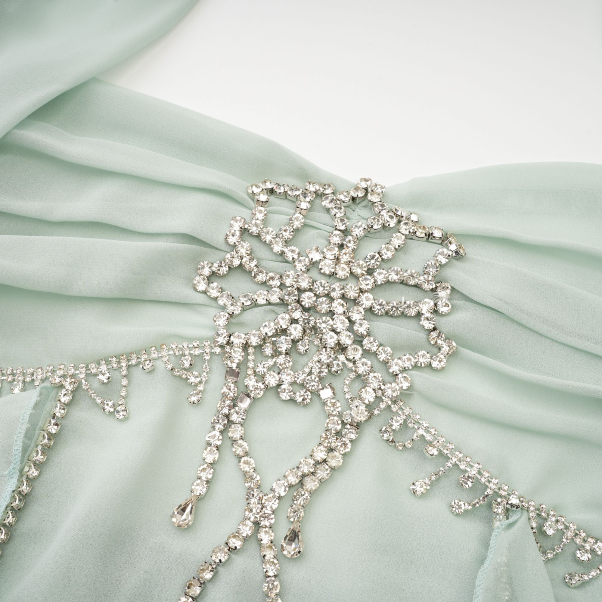 SNY07851 SALILAH EMBELLISHED RUFFLED COCKTAIL DRESS
