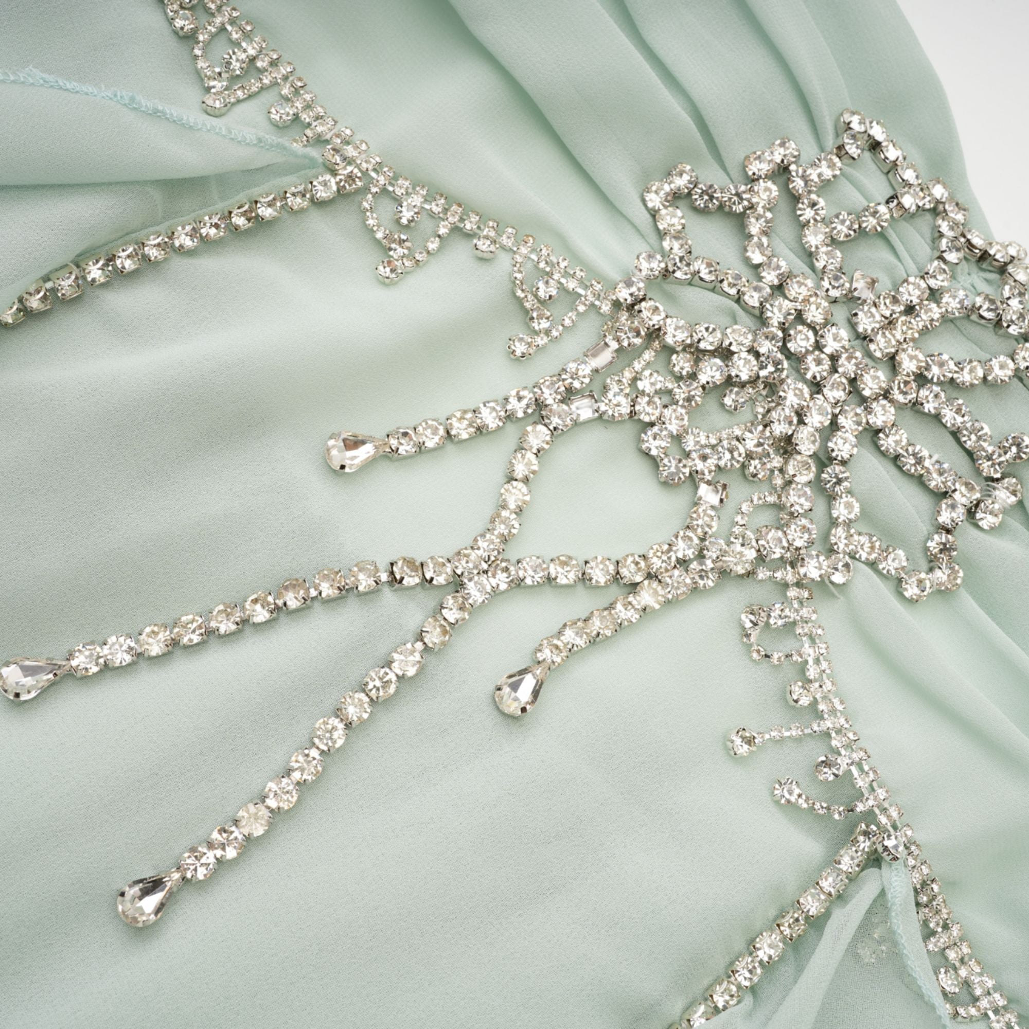 SNY07855 SALILAH EMBELLISHED RUFFLED COCKTAIL DRESS