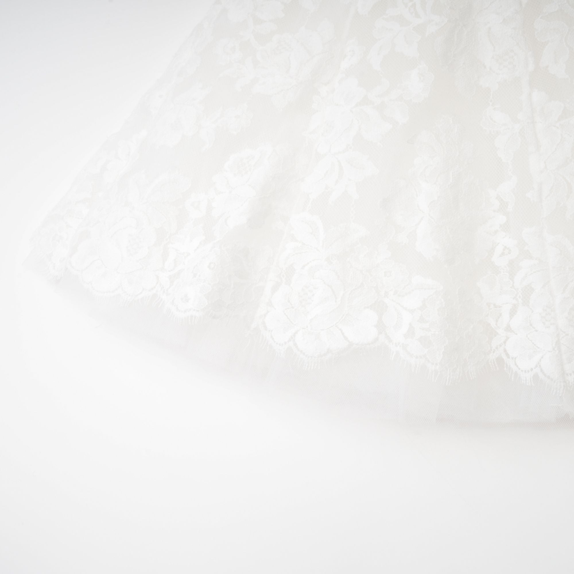 LANETTA GUIPURE LACE TULLE SKIRT DRESS FOR WEDDING