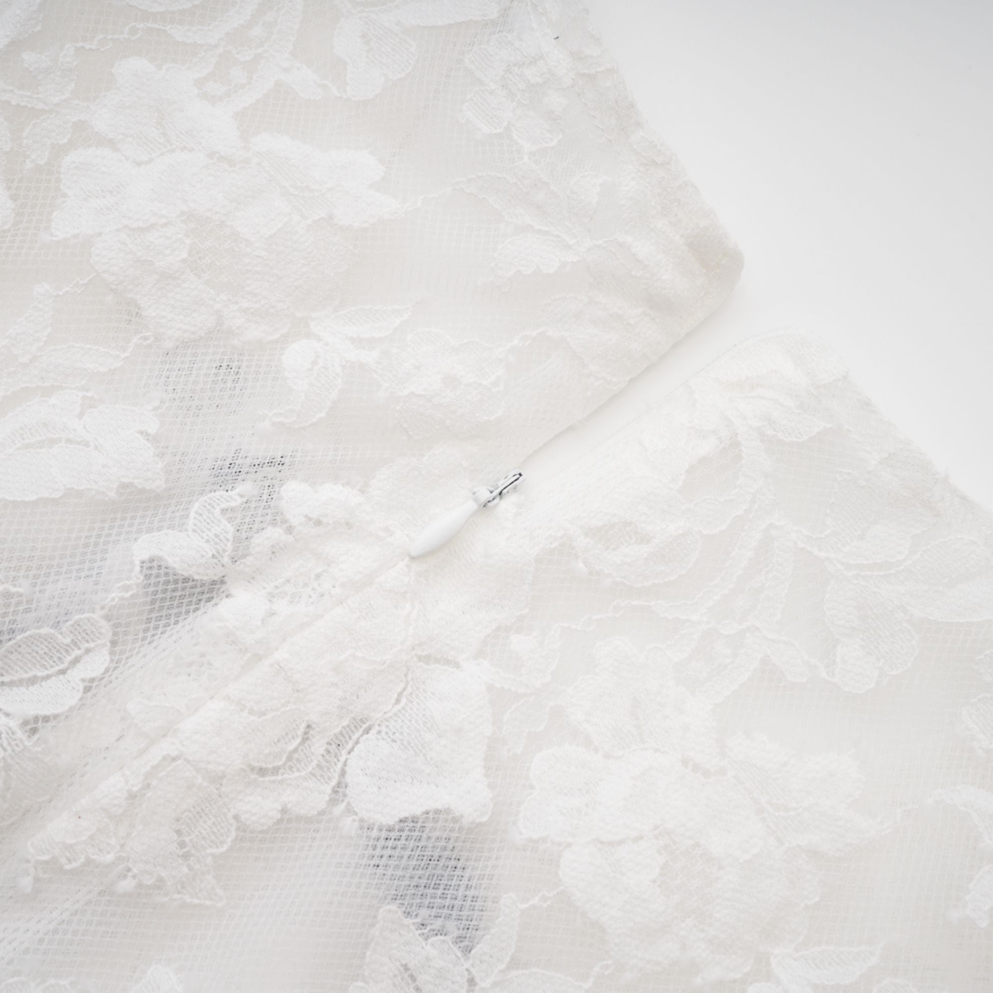 LANETTA GUIPURE LACE TULLE SKIRT DRESS FOR WEDDING