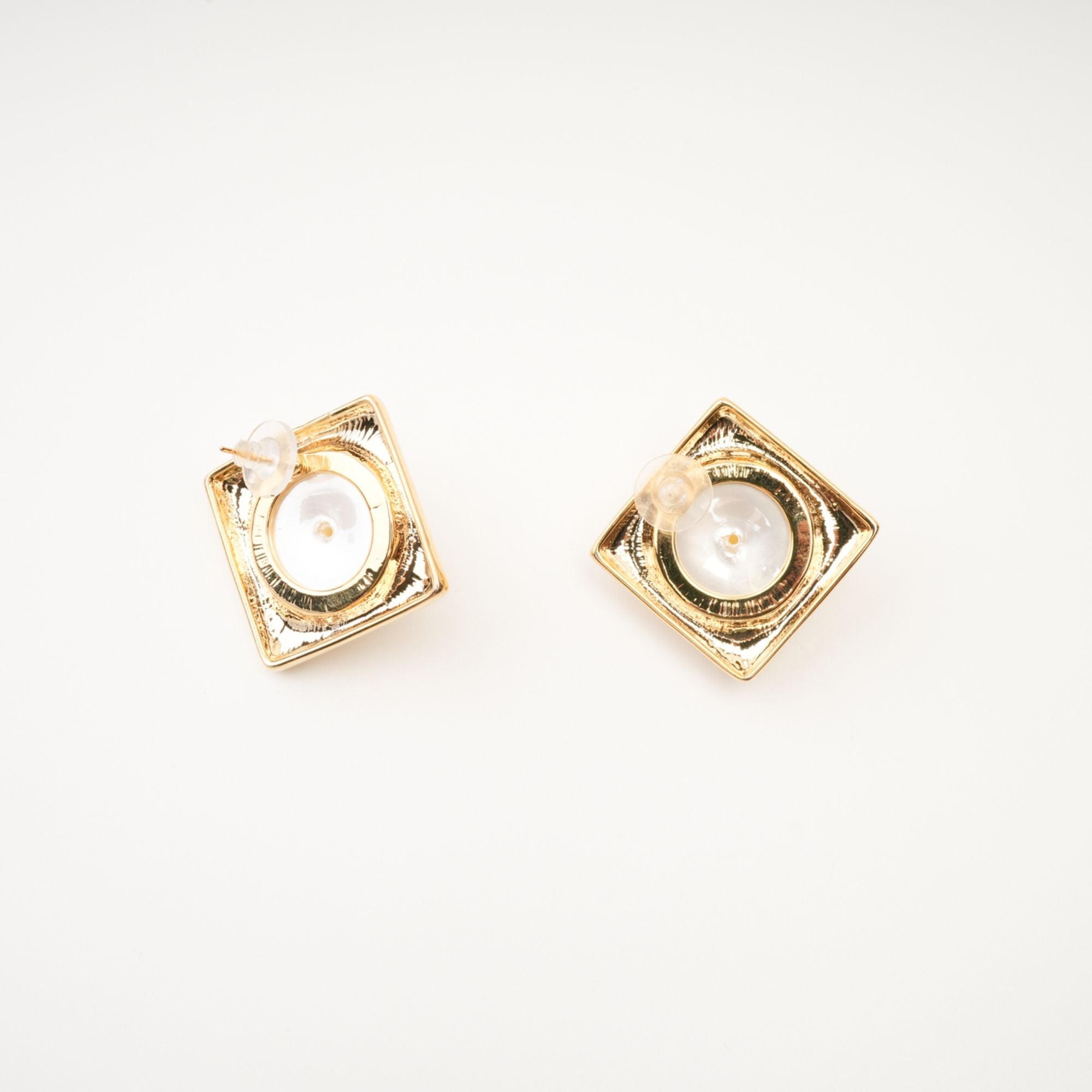 JUANA FAUX-PEARL SQUARE HOOP EARRINGS FOR WEDDING