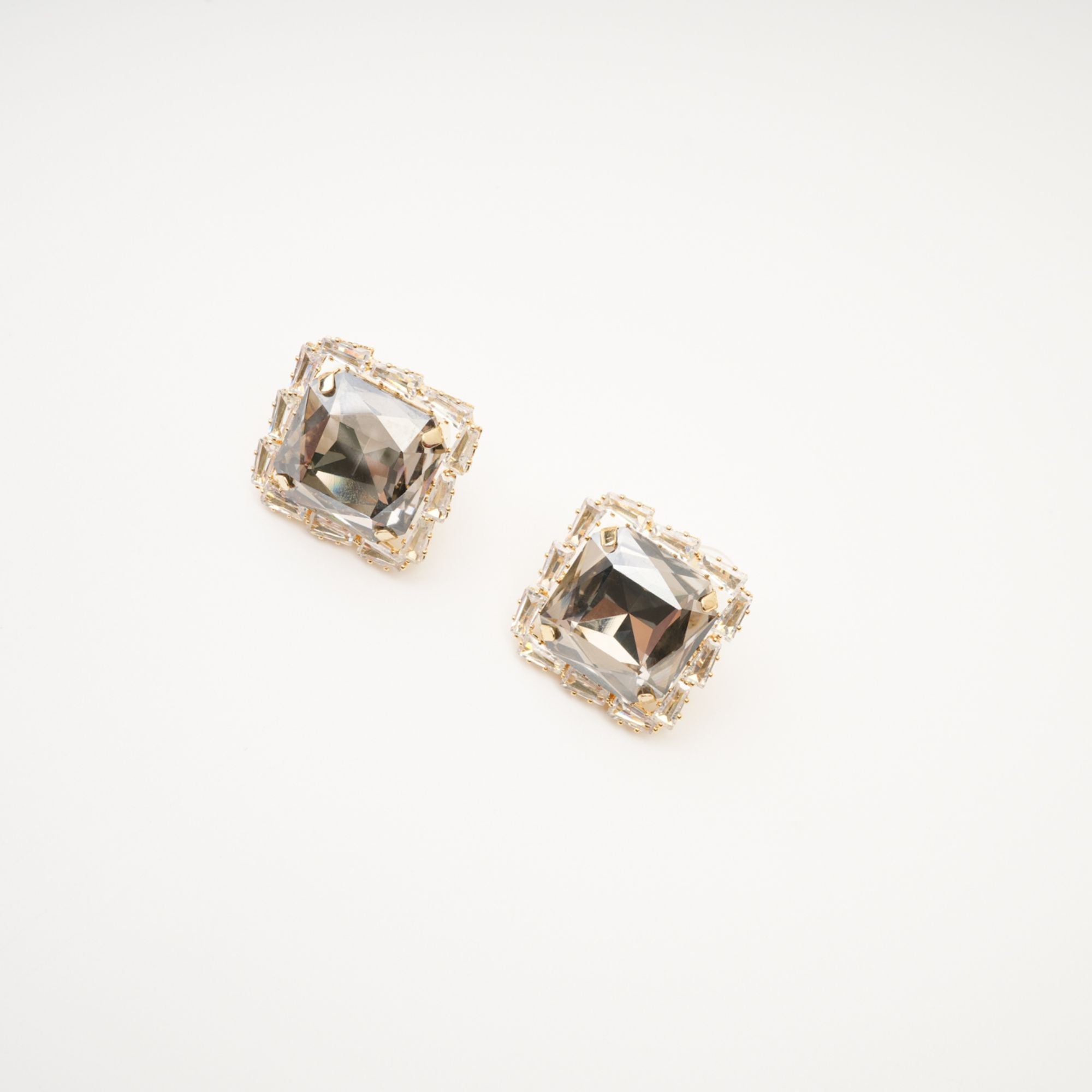 SOLADA EMBELLISHED SQUARE EARRINGS FOR EVENTS