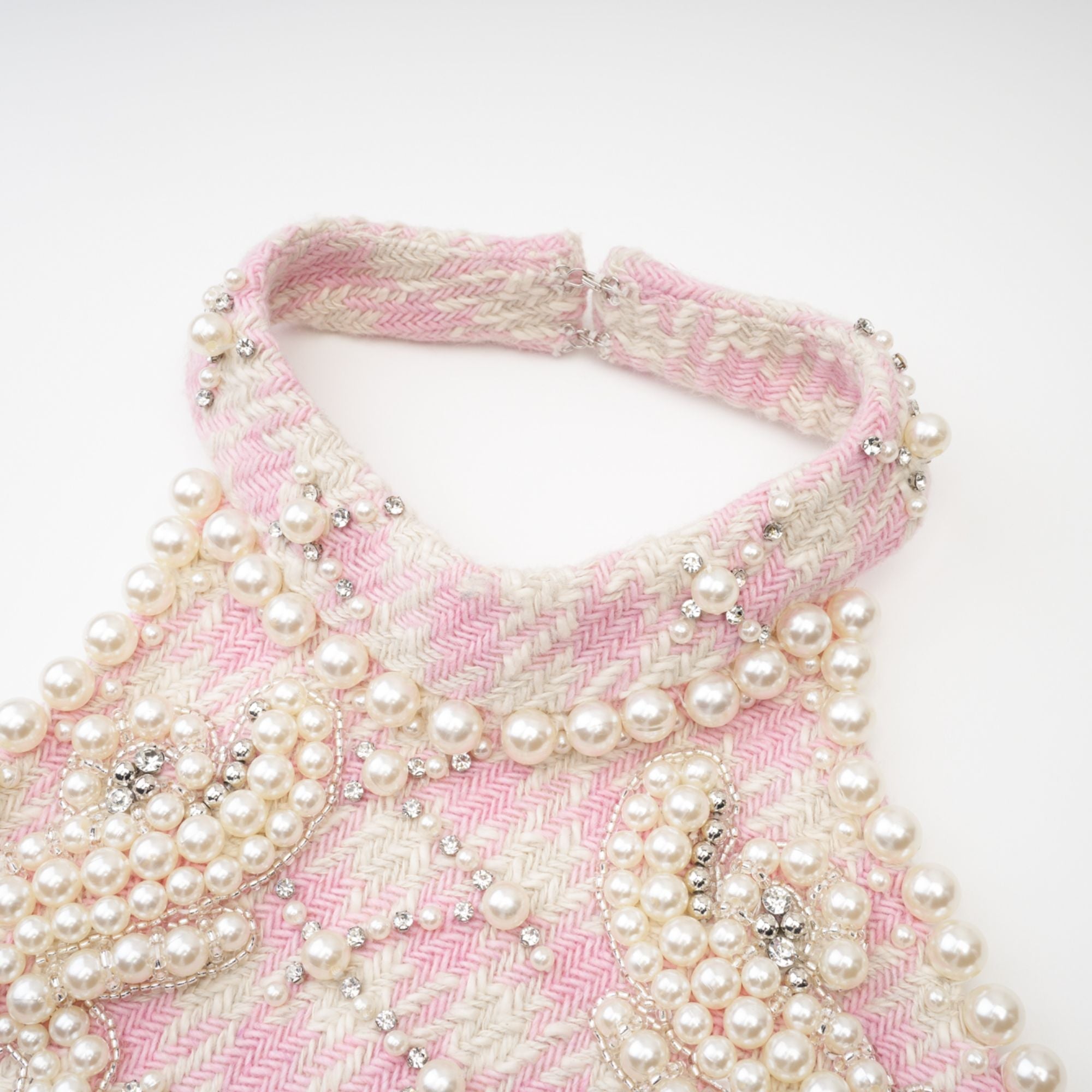 PEARL-EMBELLISHED MINI DRESS FOR COCKTAIL PARTY