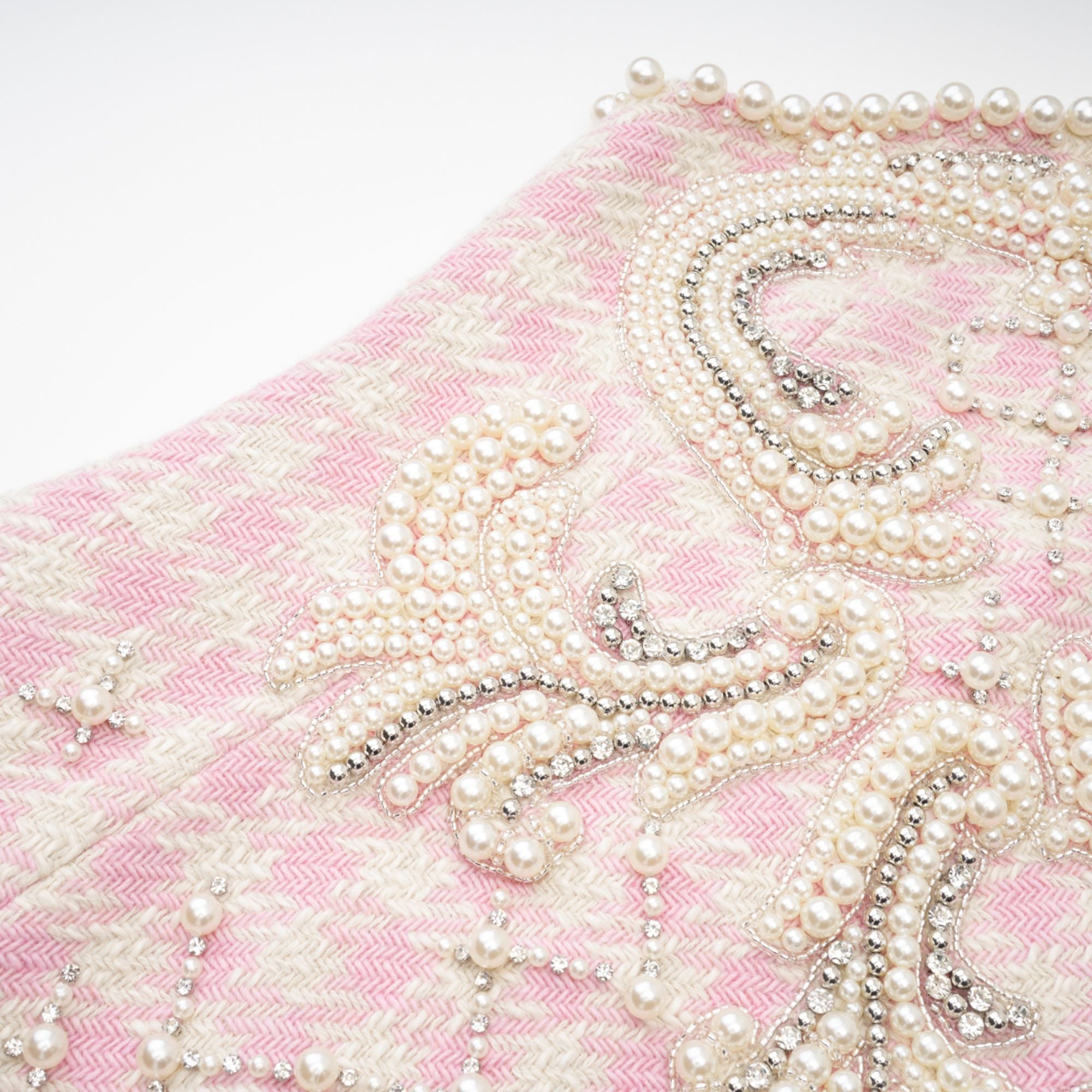 PEARL-EMBELLISHED MINI DRESS FOR COCKTAIL PARTY