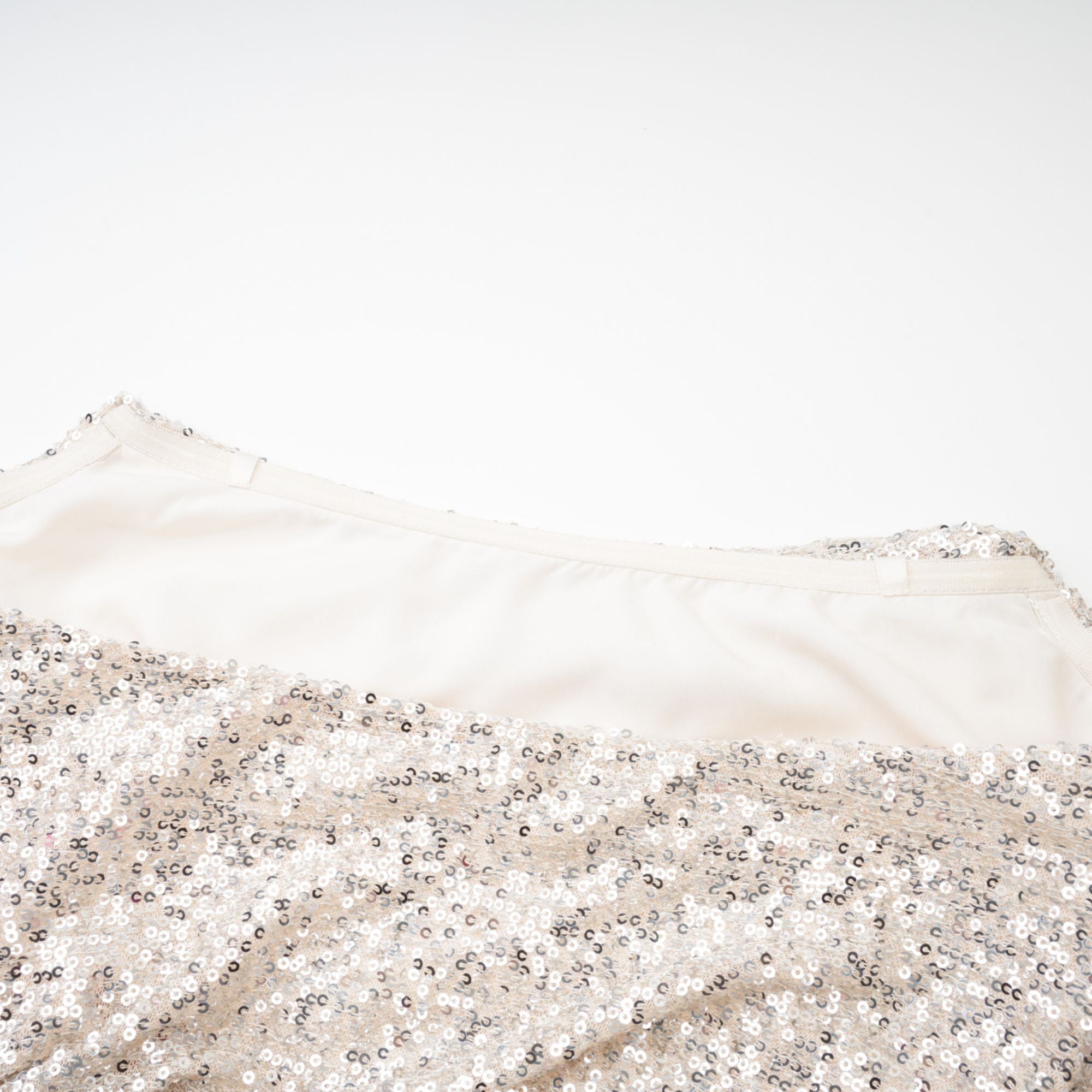 BEATRIX SILVER OFF-SHOULDER DRESS