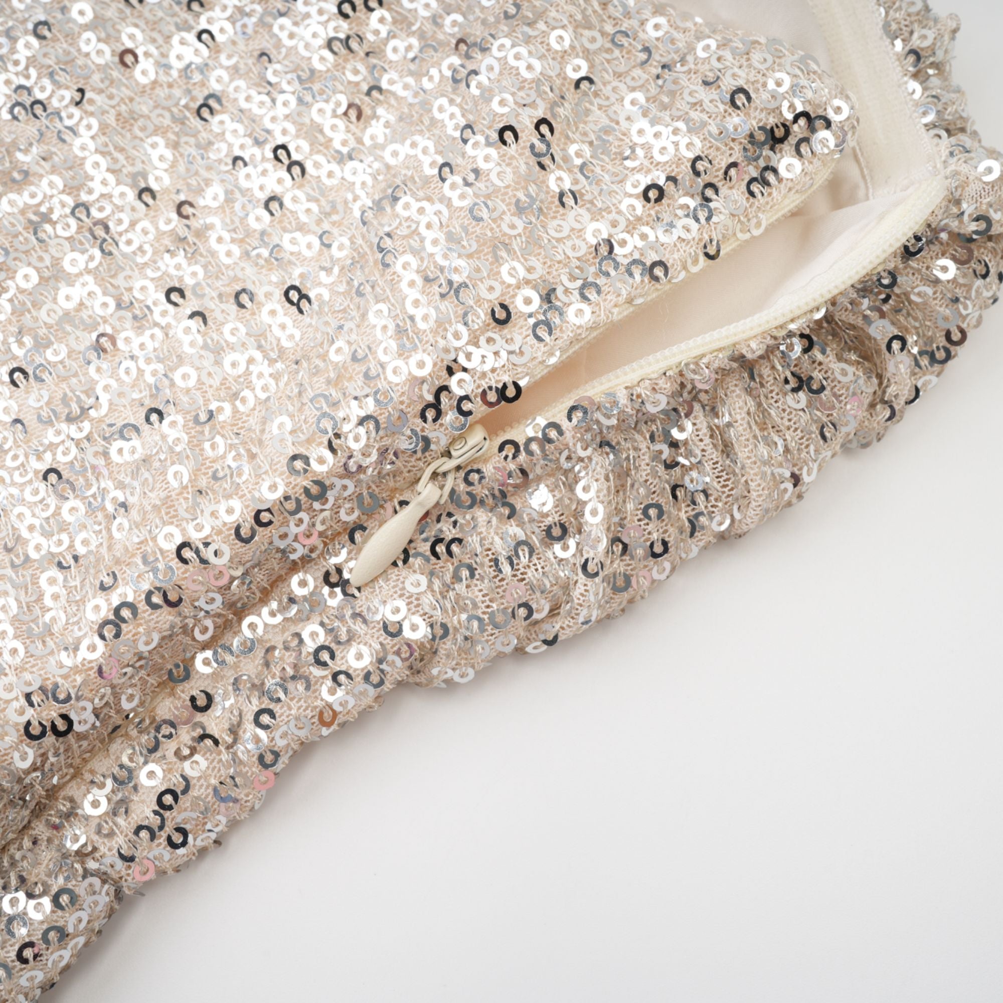 BEATRIX SILVER OFF-SHOULDER DRESS