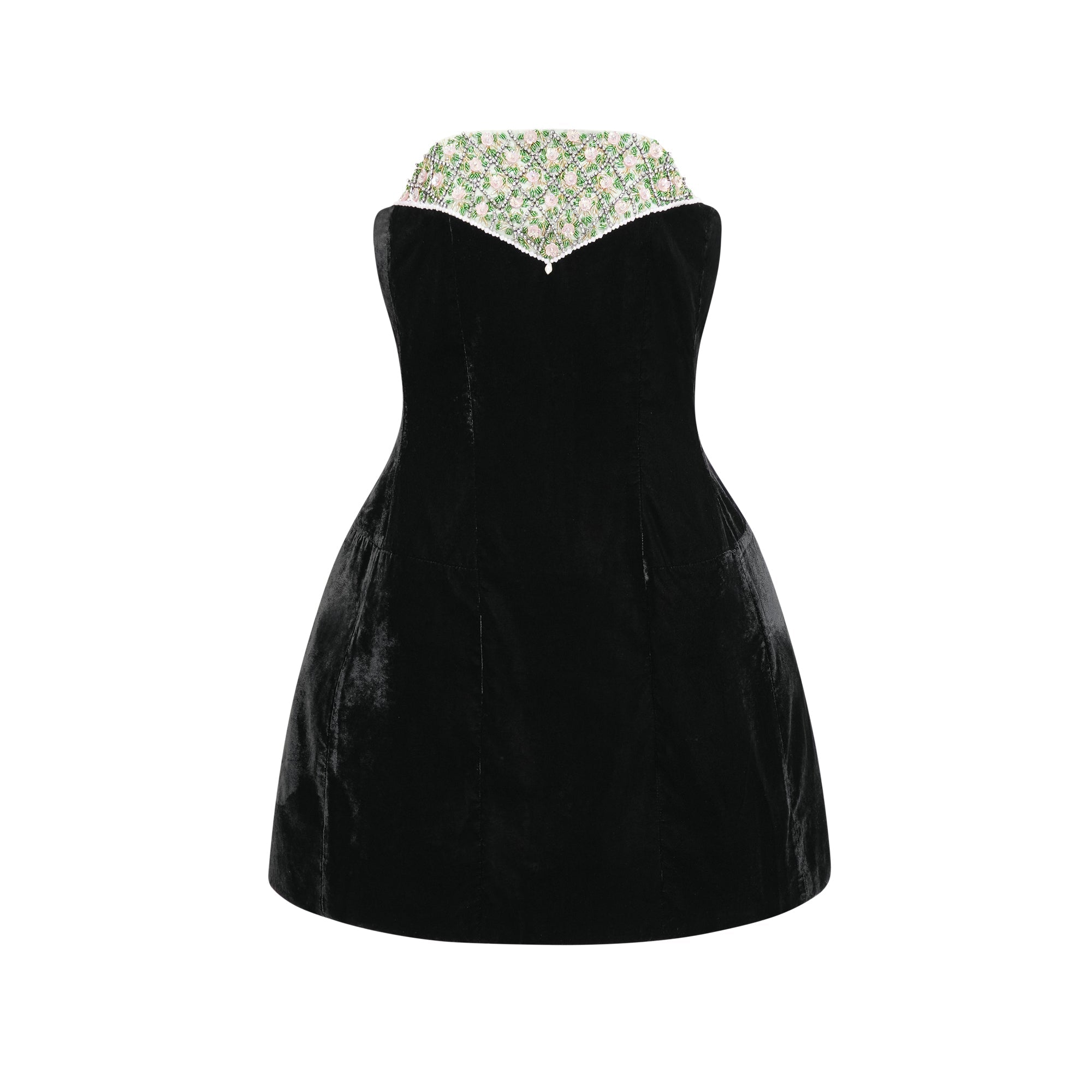CÉLINE CRYSTAL VELVET DRESS FOR EVENING