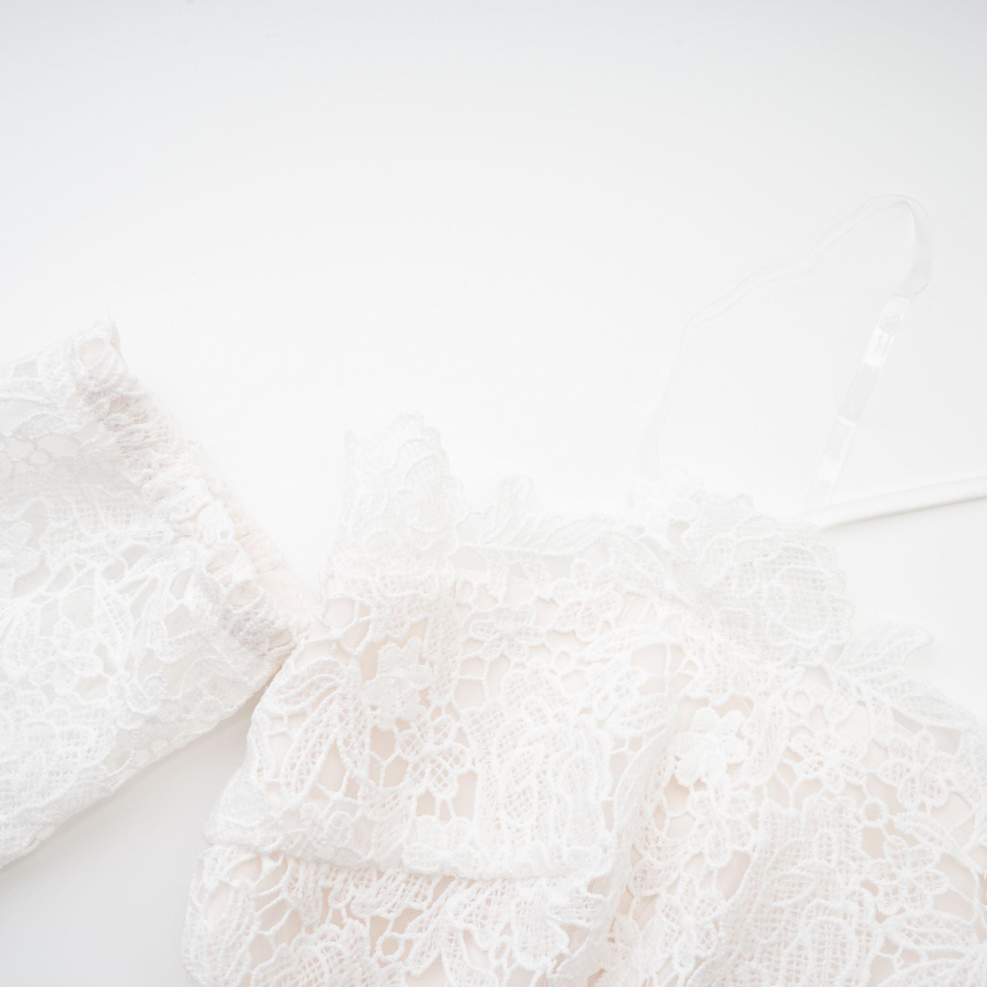 CYRIELLE CORDED LACE TIERED MINI DRESS