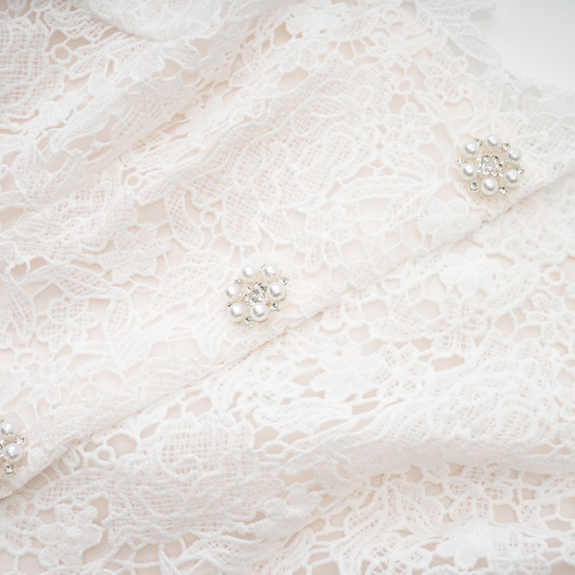 CYRIELLE CORDED LACE TIERED MINI DRESS