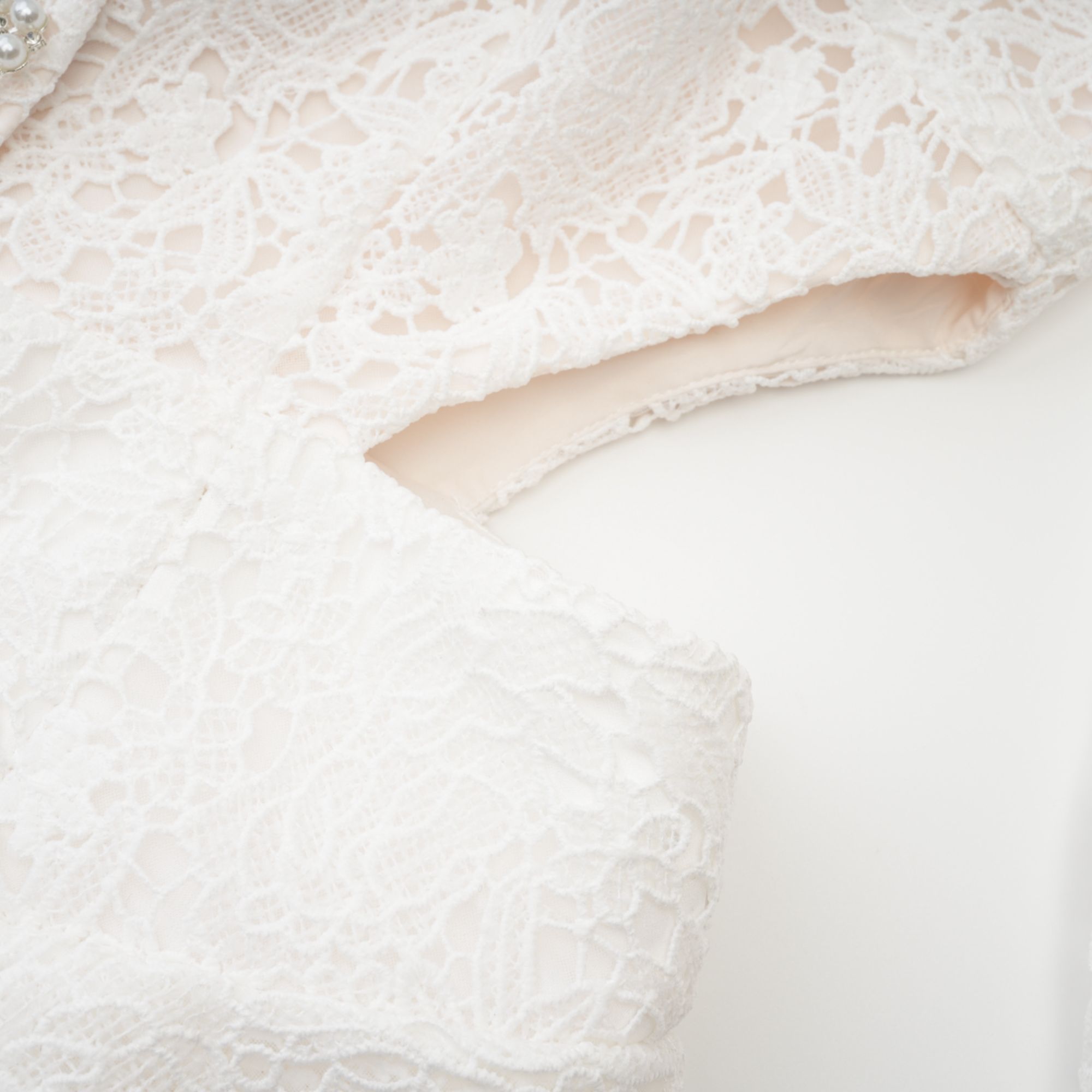 CYRIELLE CORDED LACE TIERED MINI DRESS