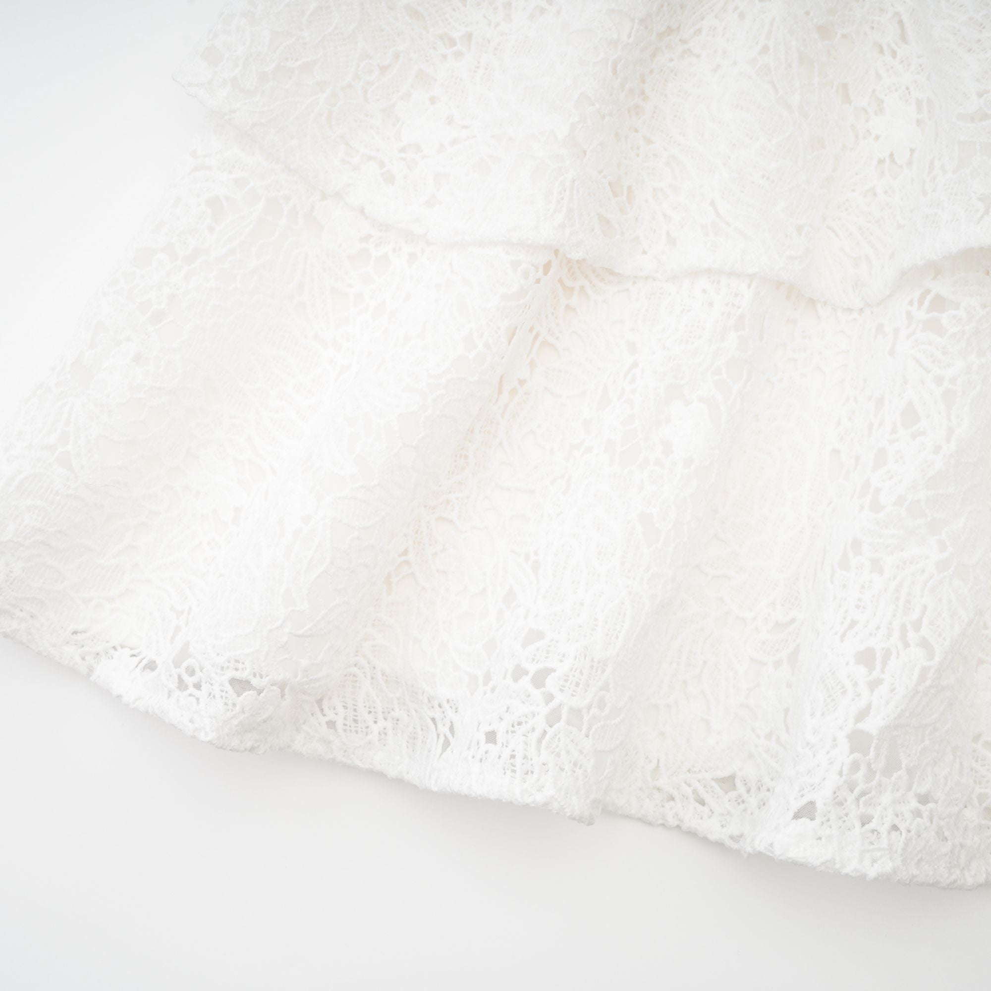 CYRIELLE CORDED LACE TIERED MINI DRESS
