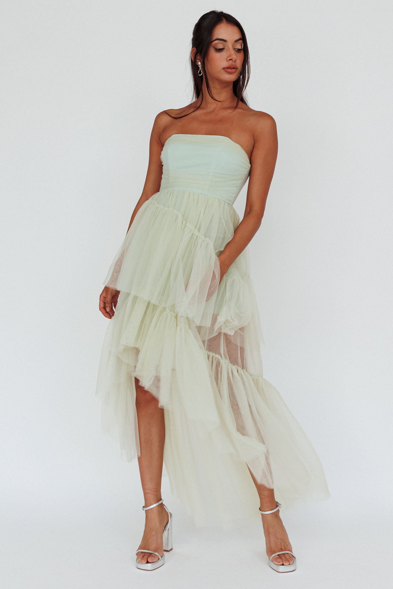 ST3738D_20SAGE-1 ALWAYS & FOREVER SAGE HIGH-LOW MIDI DRESS