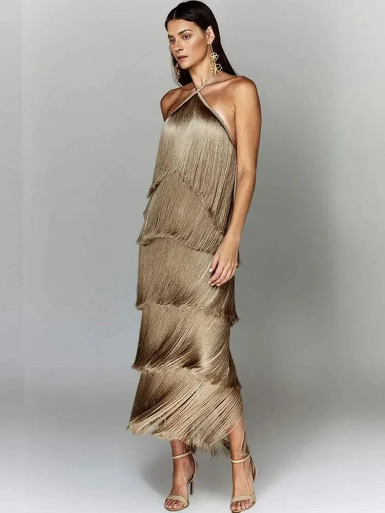 TIANA MAXI DRESS, ELEGANT A-LINE FOR WEDDING GUEST